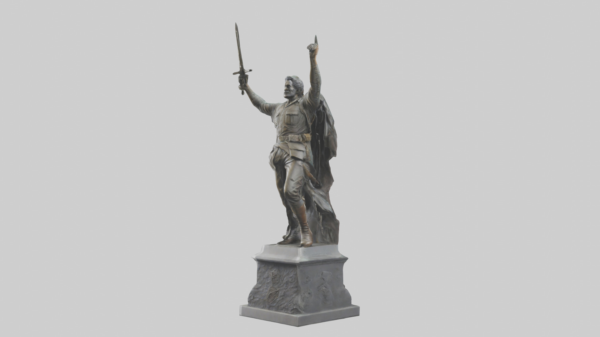 The Liberator statue model Low-poly 3D model_9