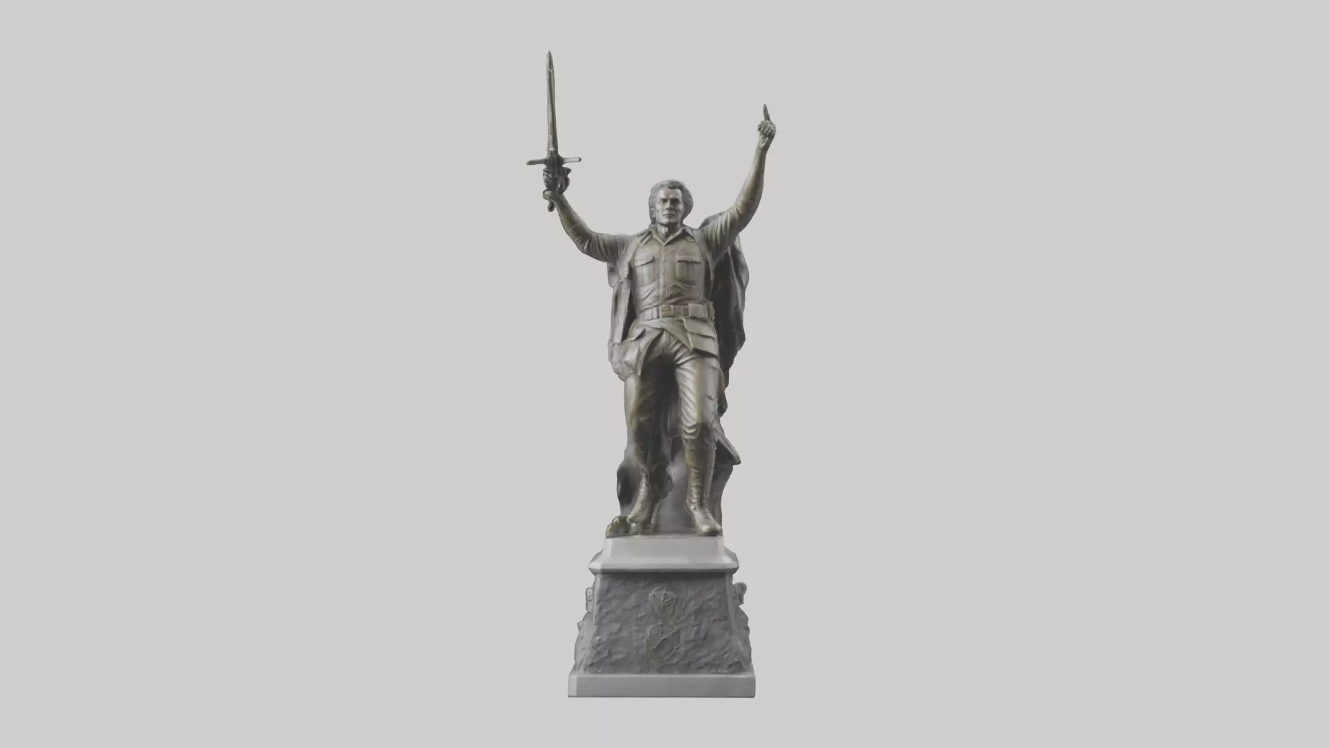 The Liberator statue model Low-poly 3D model_0