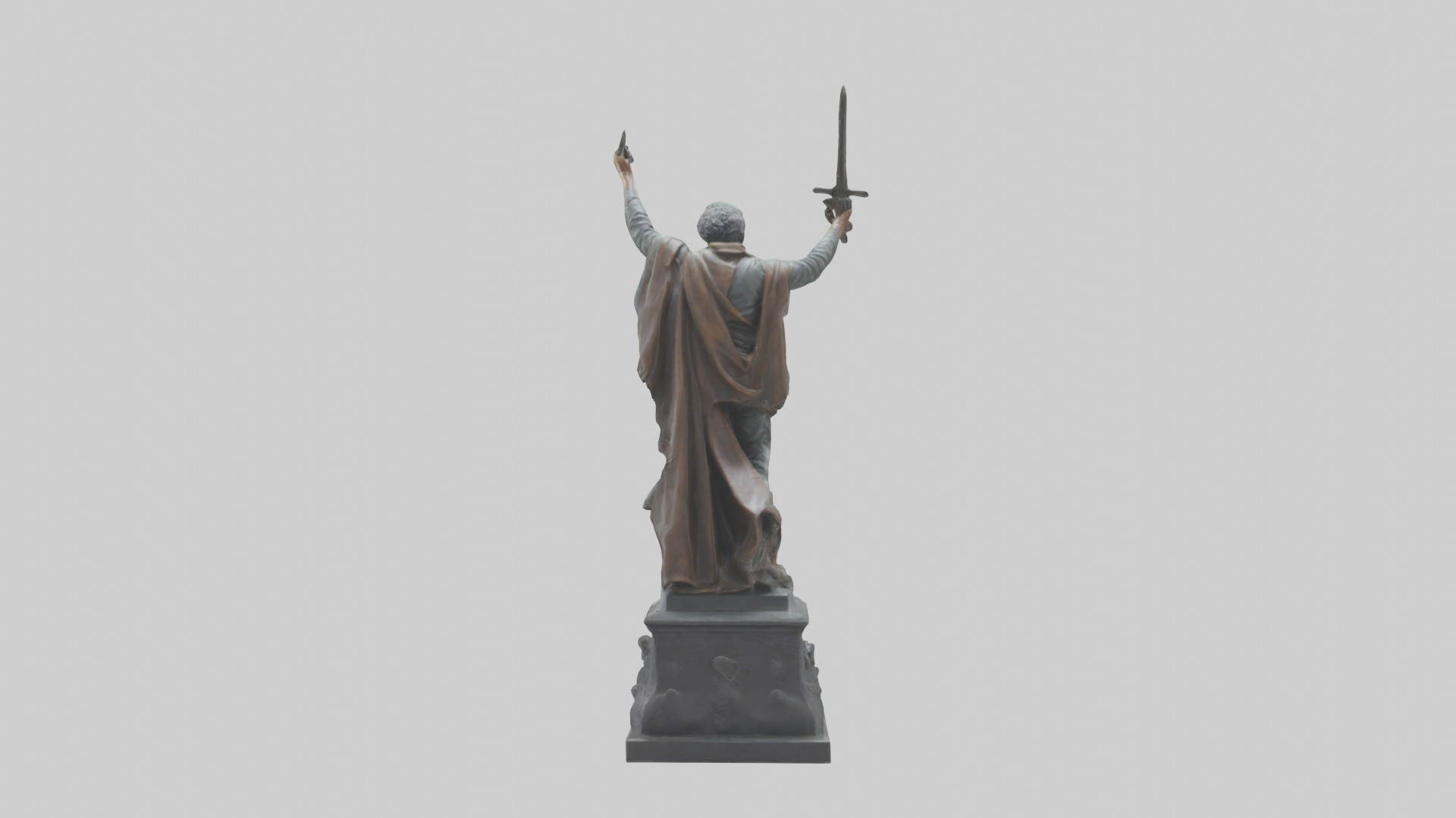 The Liberator statue model Low-poly 3D model_2