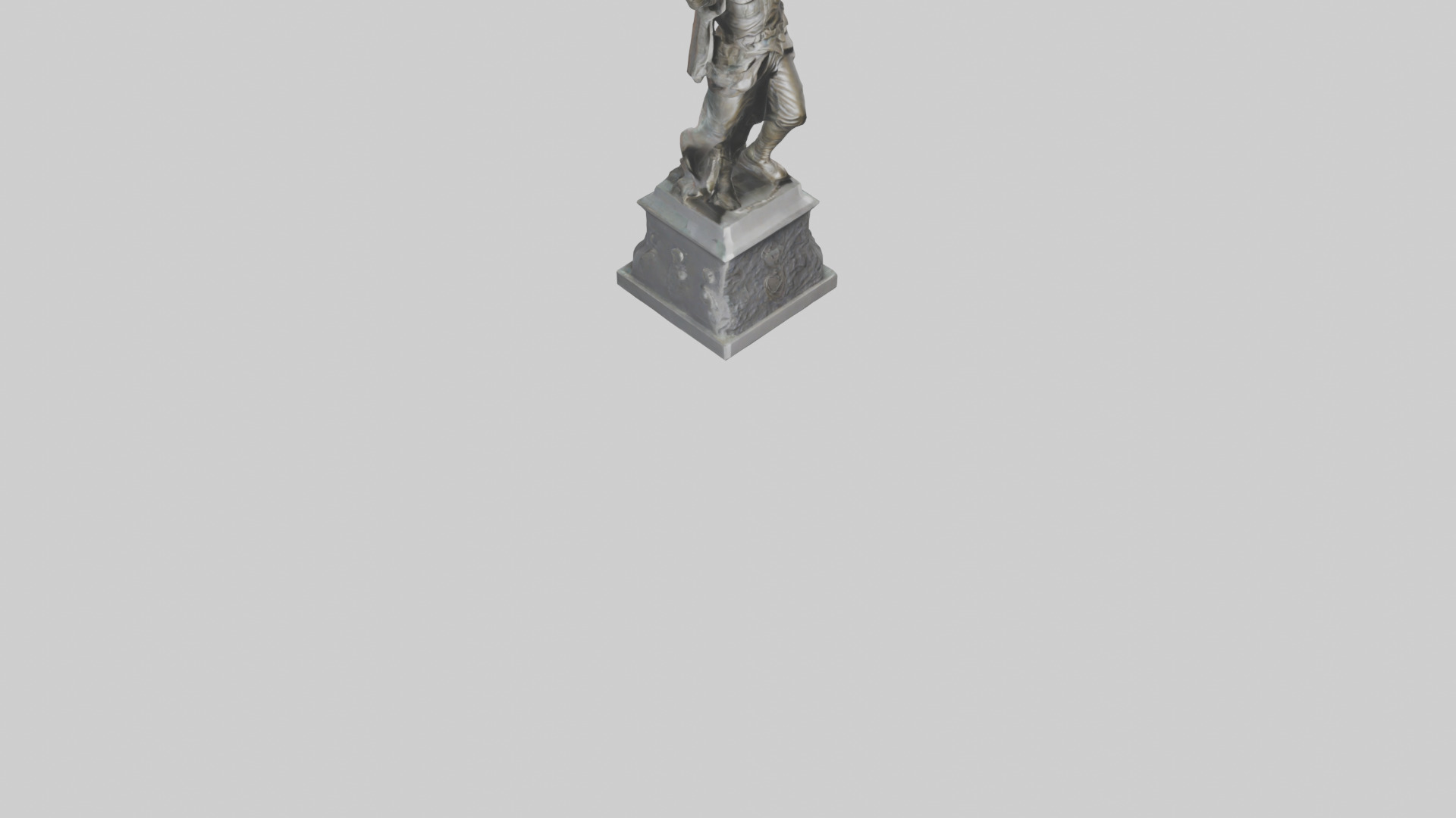 The Liberator statue model Low-poly 3D model_8