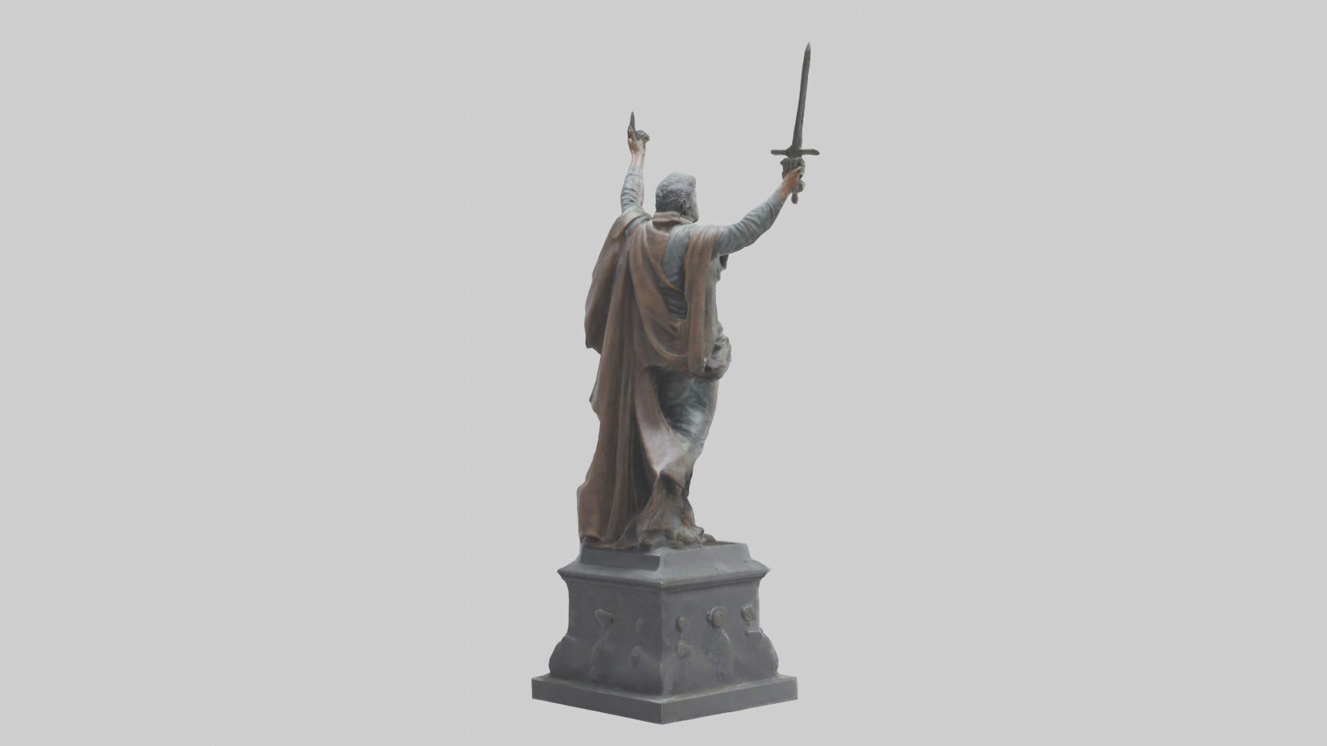 The Liberator statue model Low-poly 3D model_4