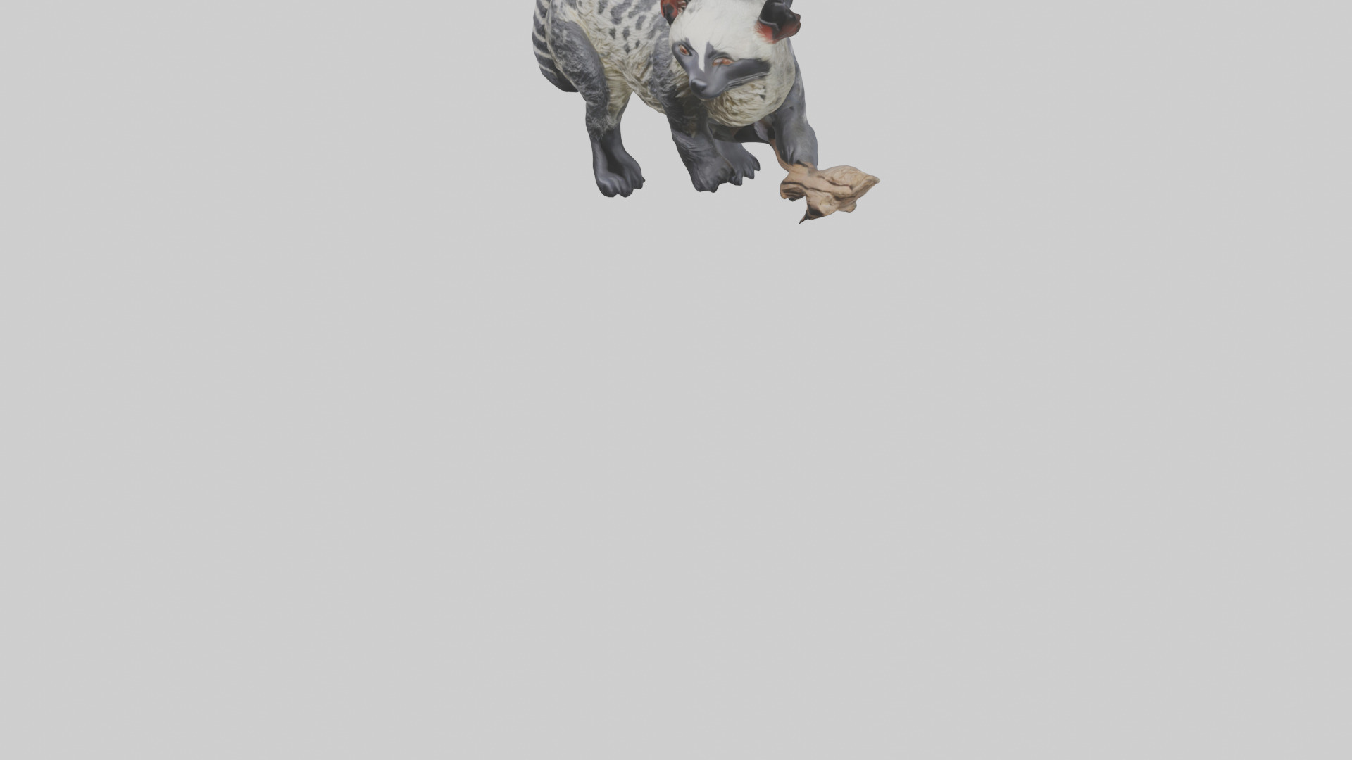 Civet climbing tree model 3D model_5