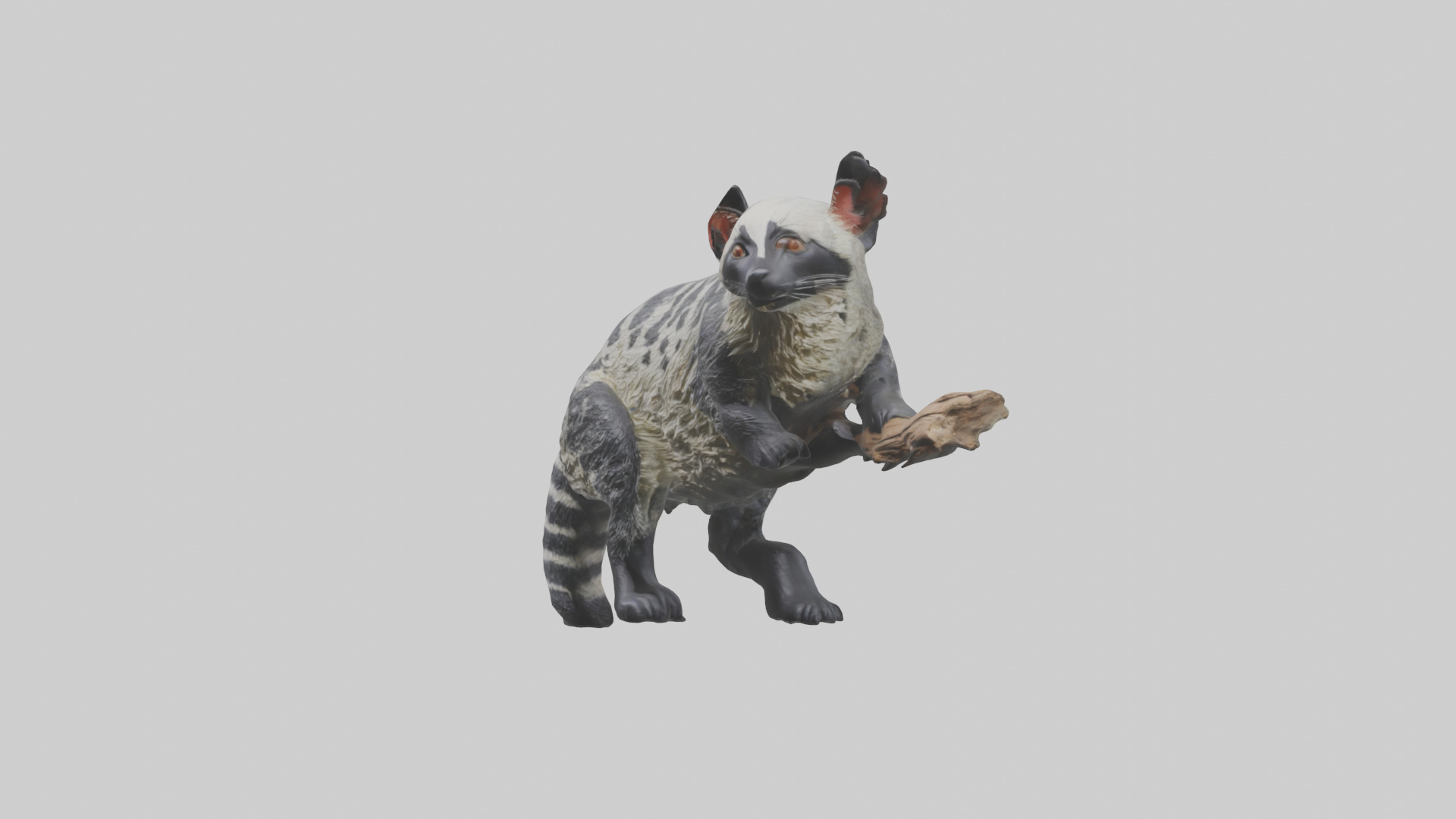 Civet climbing tree model 3D model_8