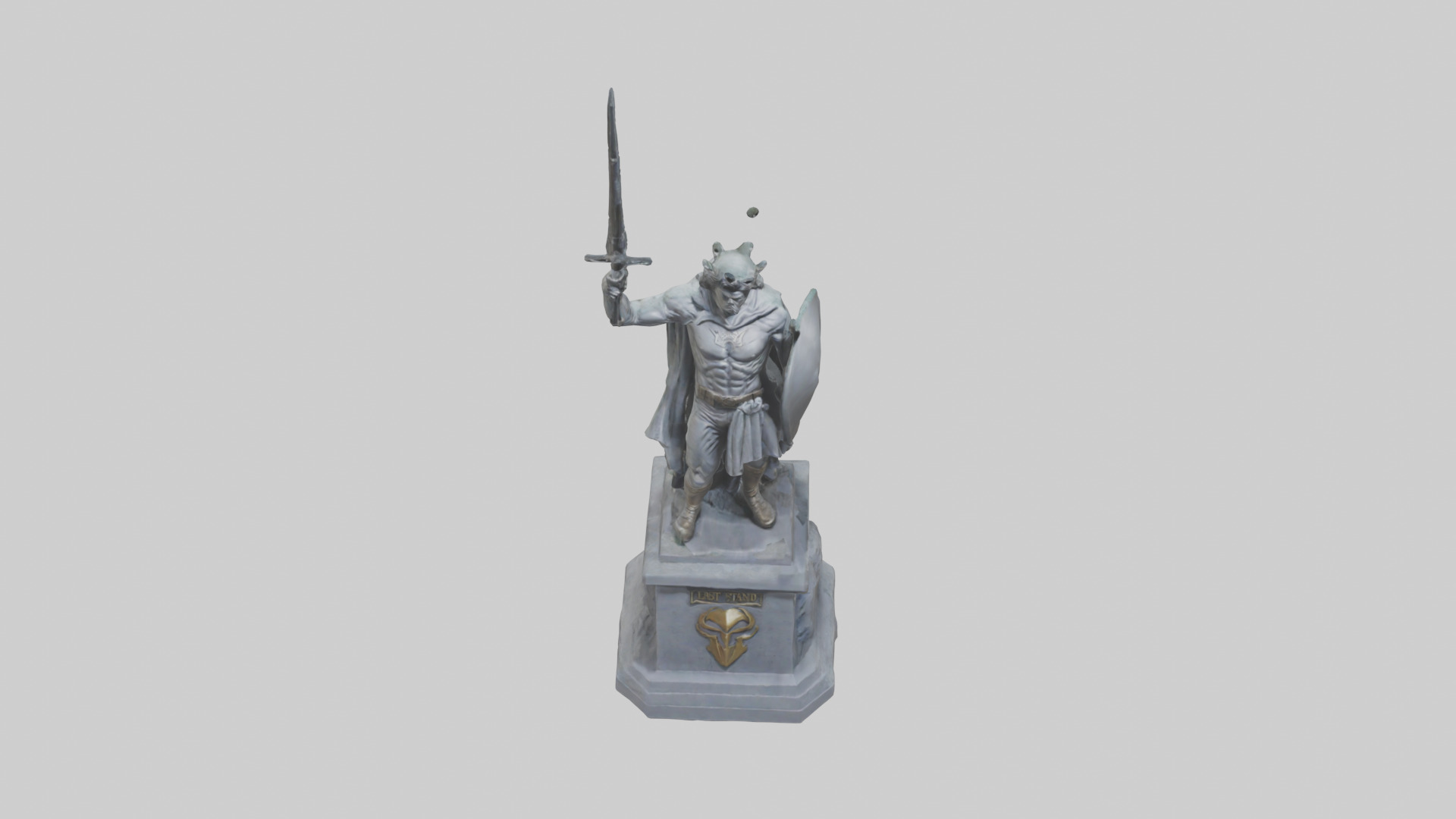 The Last Stand of the Hero Statue model Low-poly 3D model_16