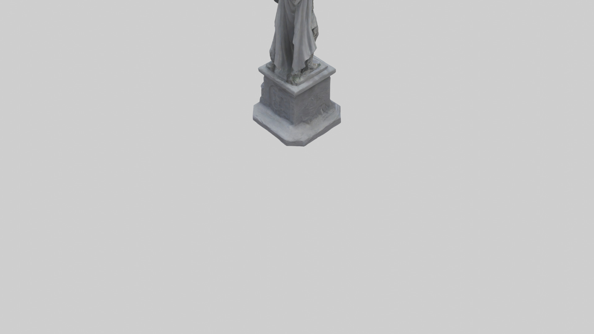 The Last Stand of the Hero Statue model Low-poly 3D model_4