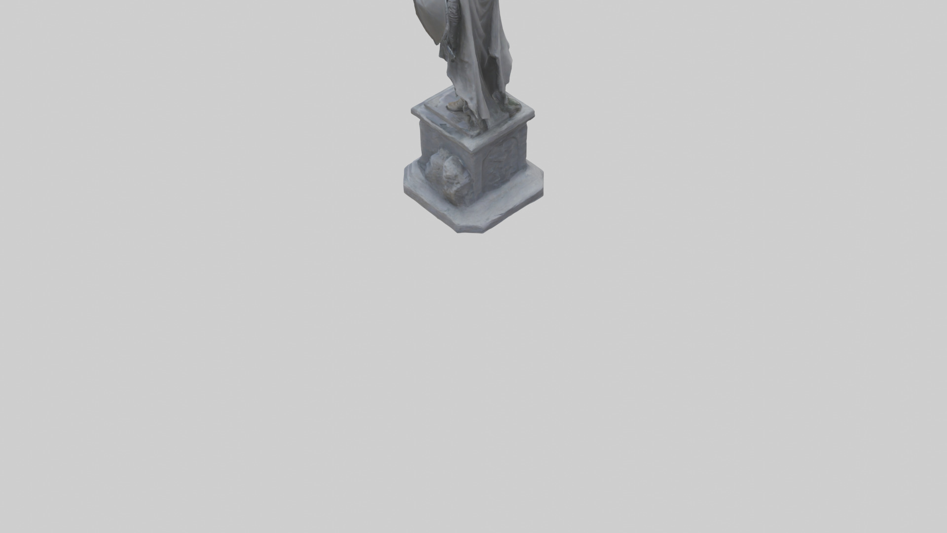 The Last Stand of the Hero Statue model Low-poly 3D model_3