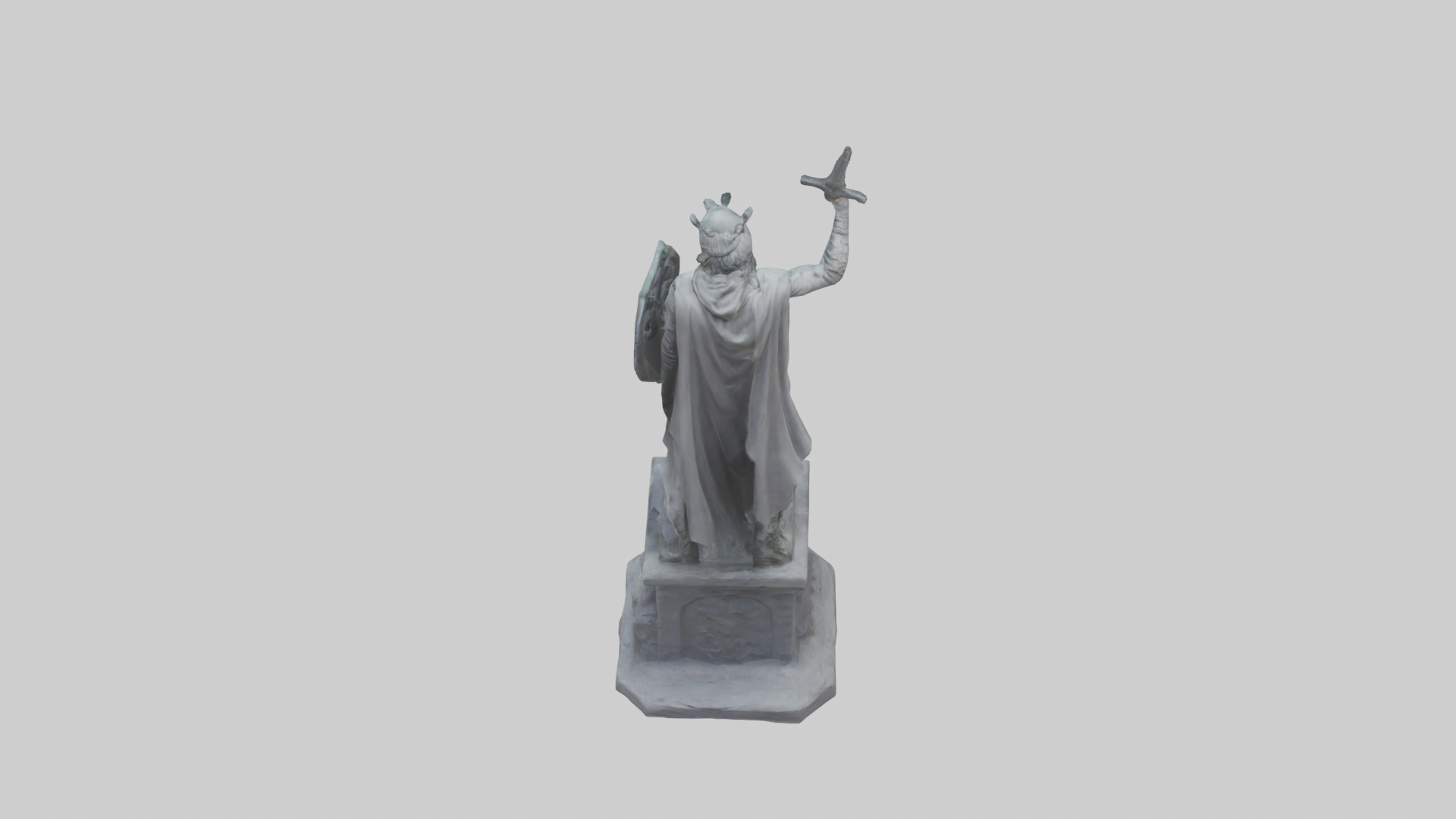 The Last Stand of the Hero Statue model Low-poly 3D model_15