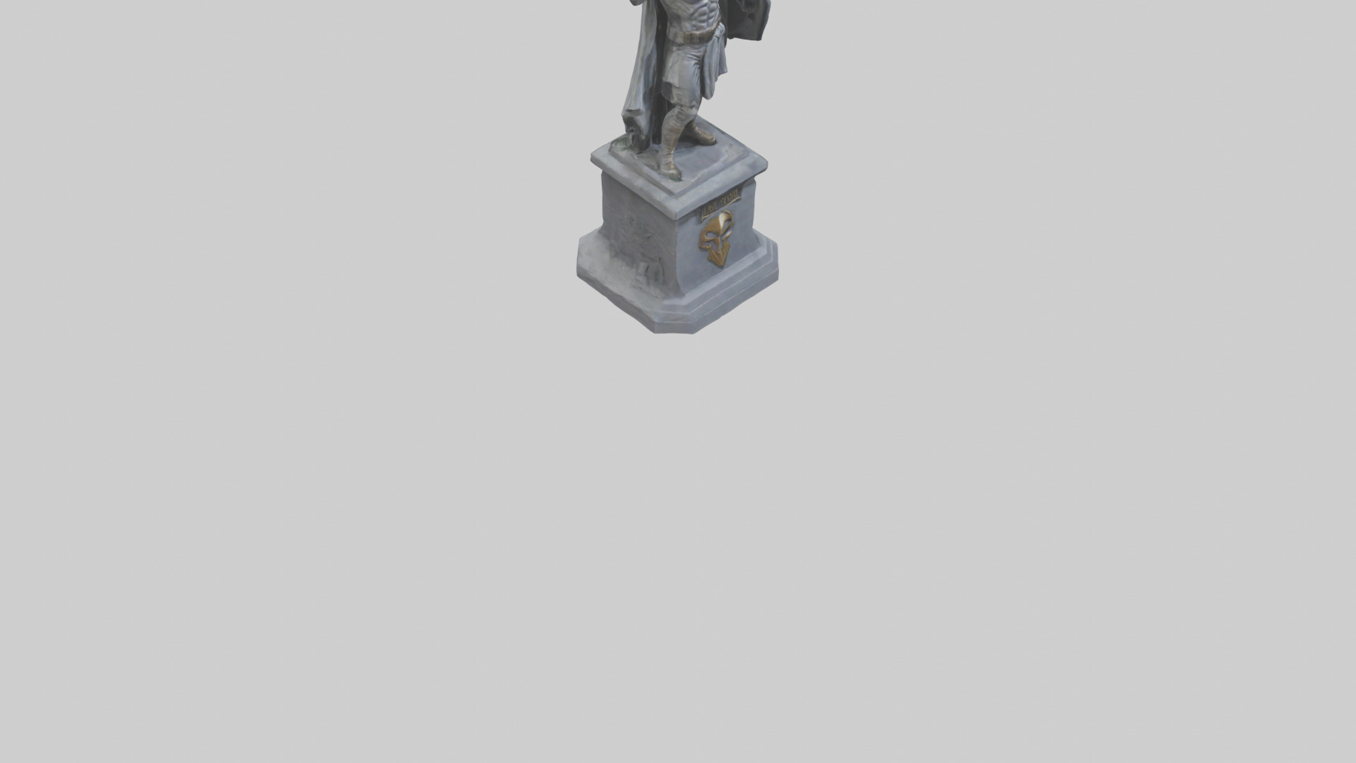 The Last Stand of the Hero Statue model Low-poly 3D model_6