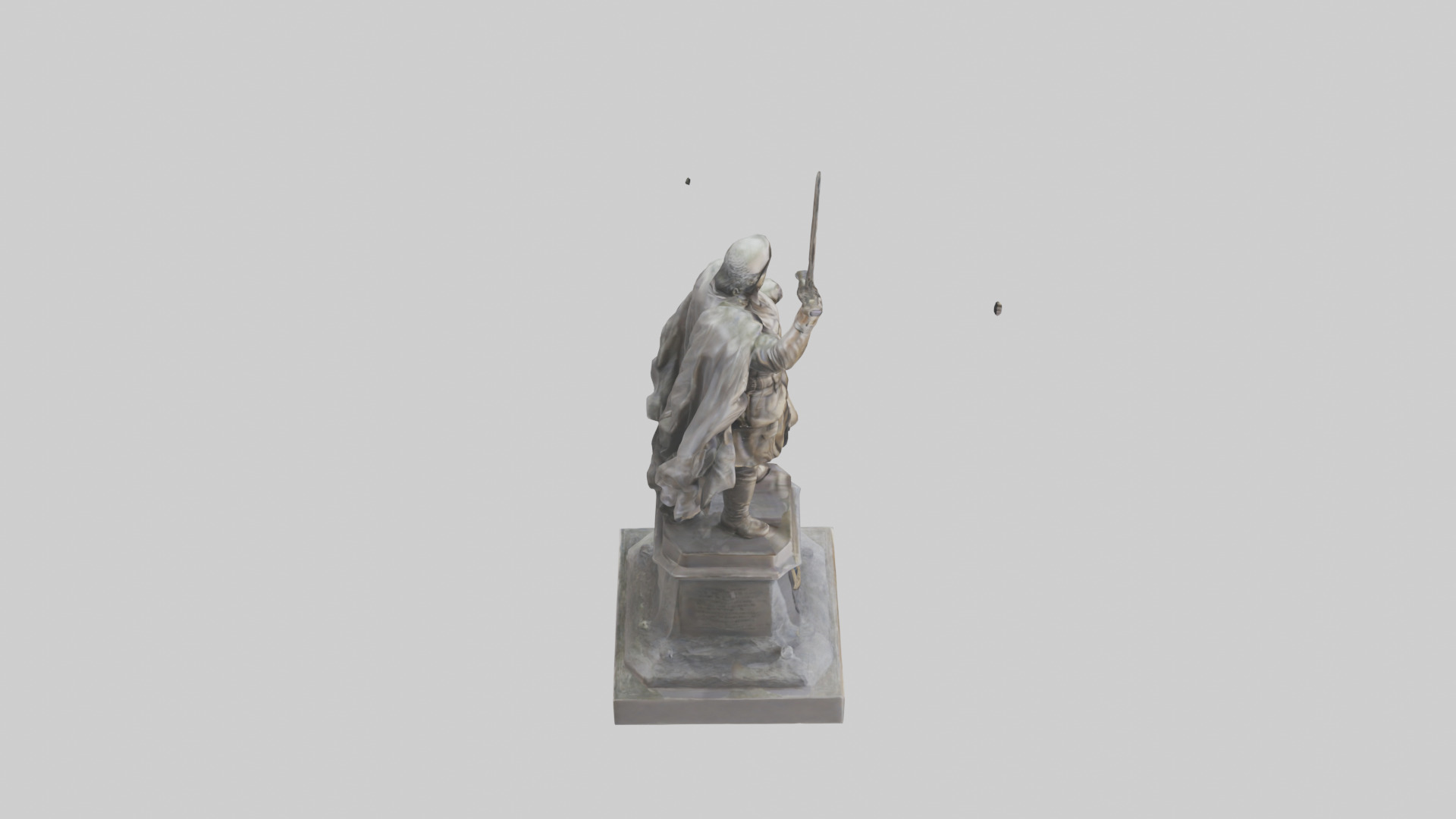 The Heroes of Freedom statue model Low-poly 3D model_18