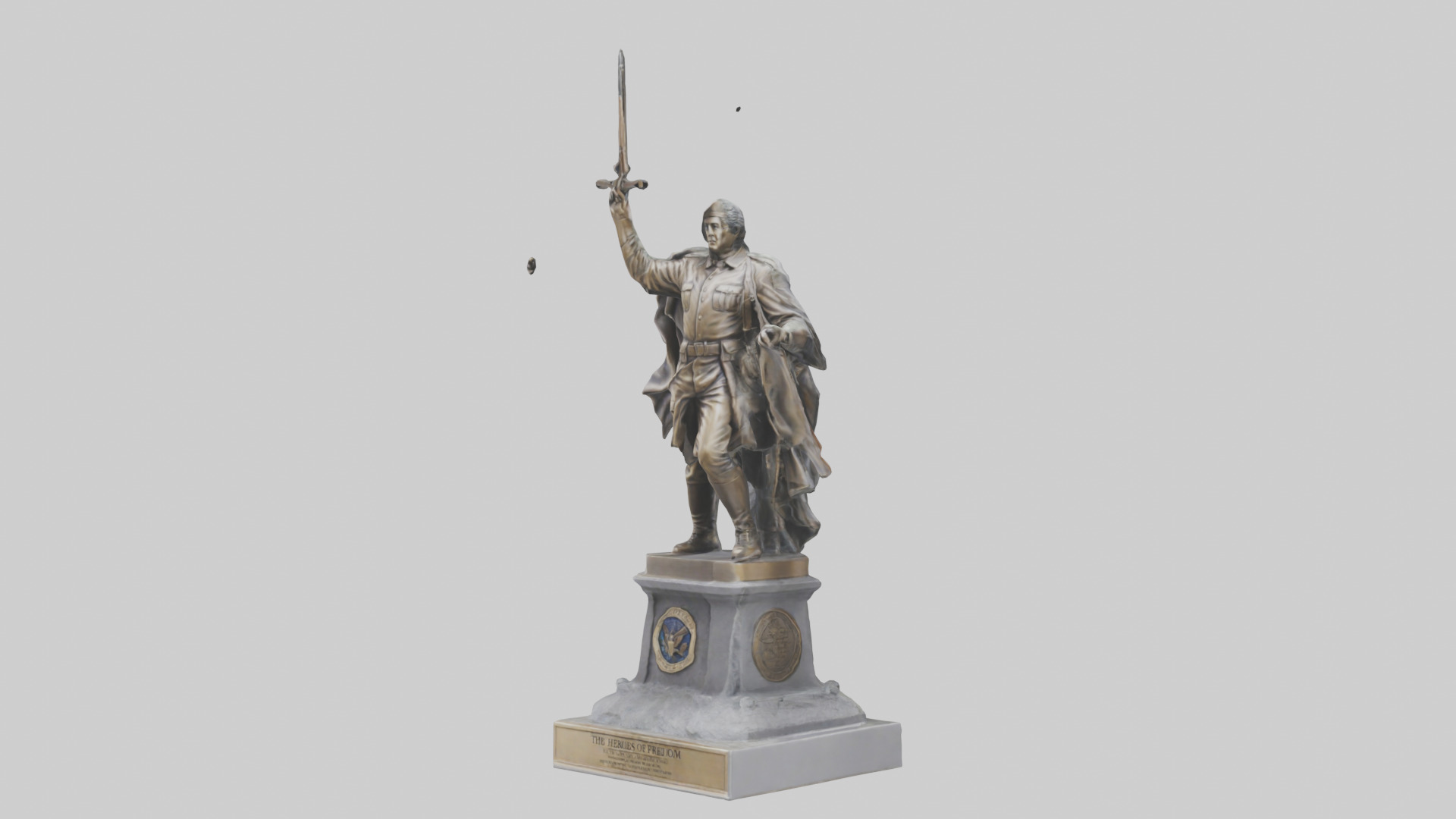 The Heroes of Freedom statue model Low-poly 3D model_8