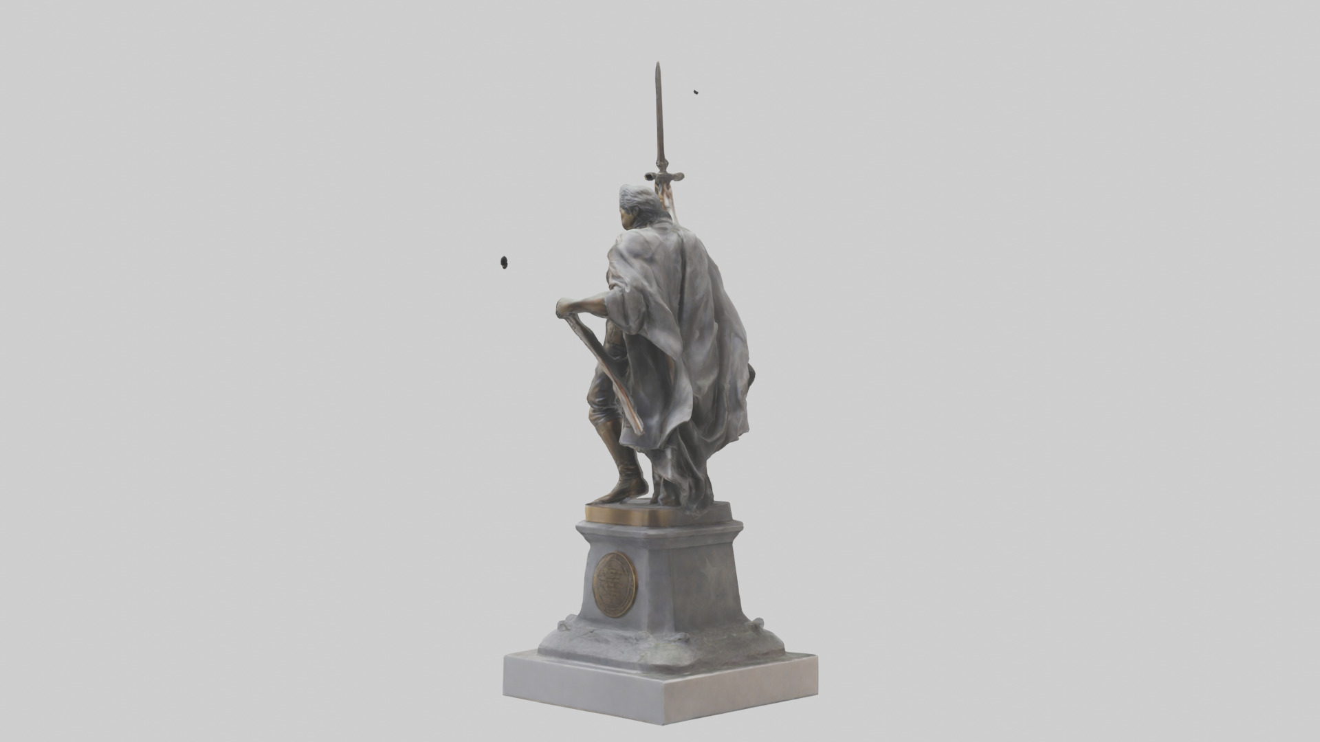 The Heroes of Freedom statue model Low-poly 3D model_1