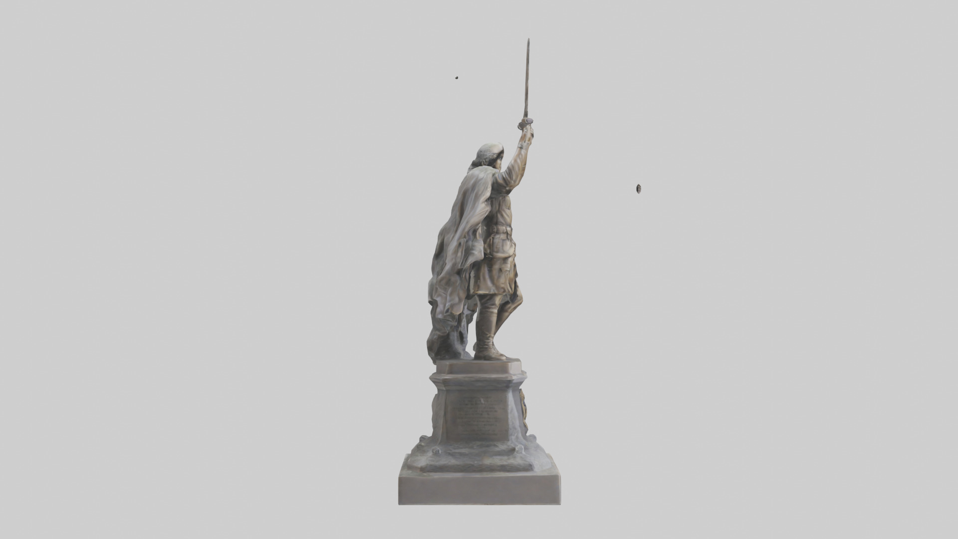 The Heroes of Freedom statue model Low-poly 3D model_13