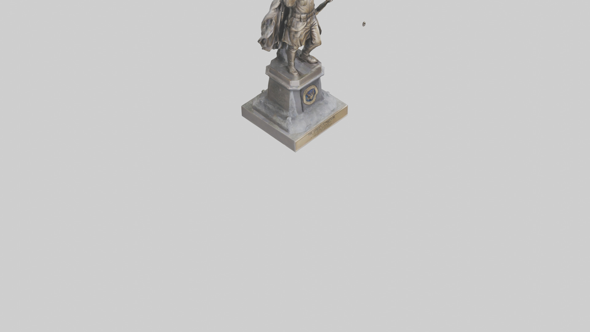 The Heroes of Freedom statue model Low-poly 3D model_6