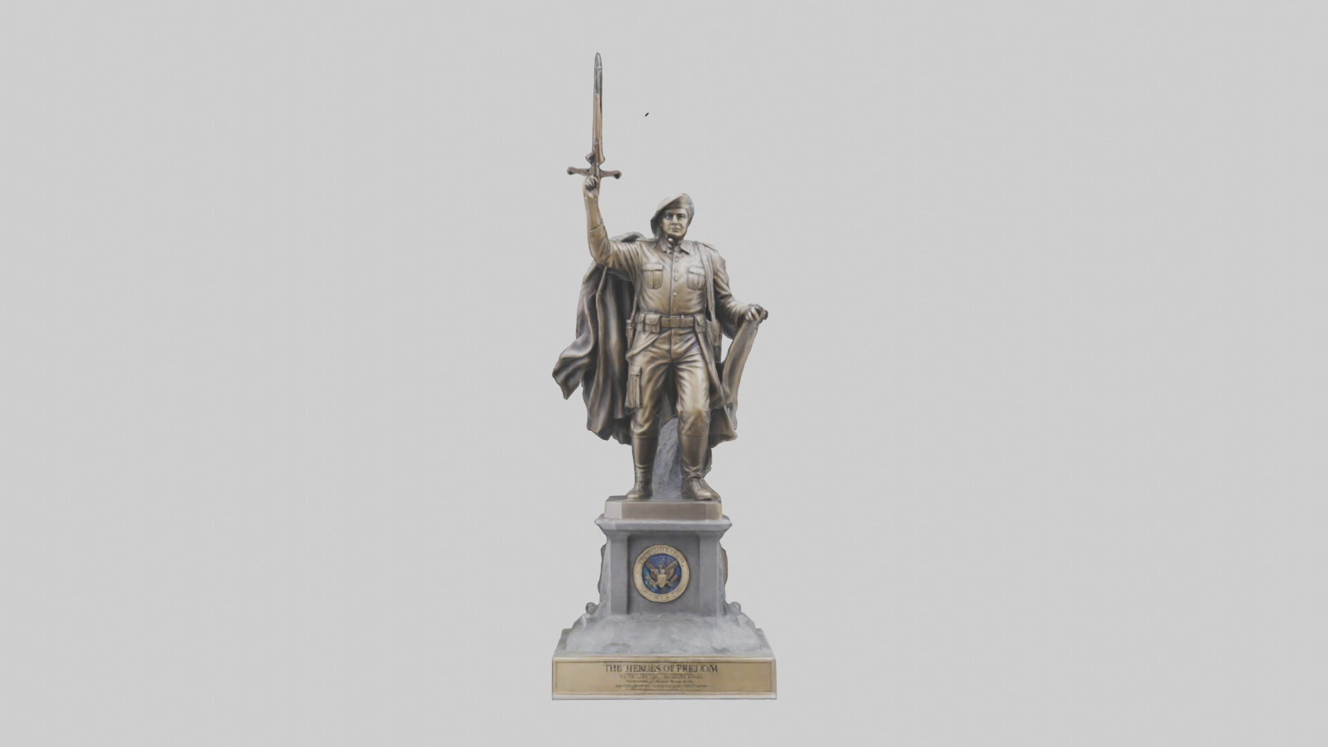 The Heroes of Freedom statue model Low-poly 3D model_9