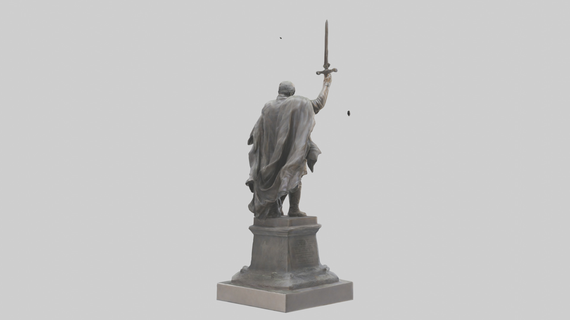The Heroes of Freedom statue model Low-poly 3D model_2