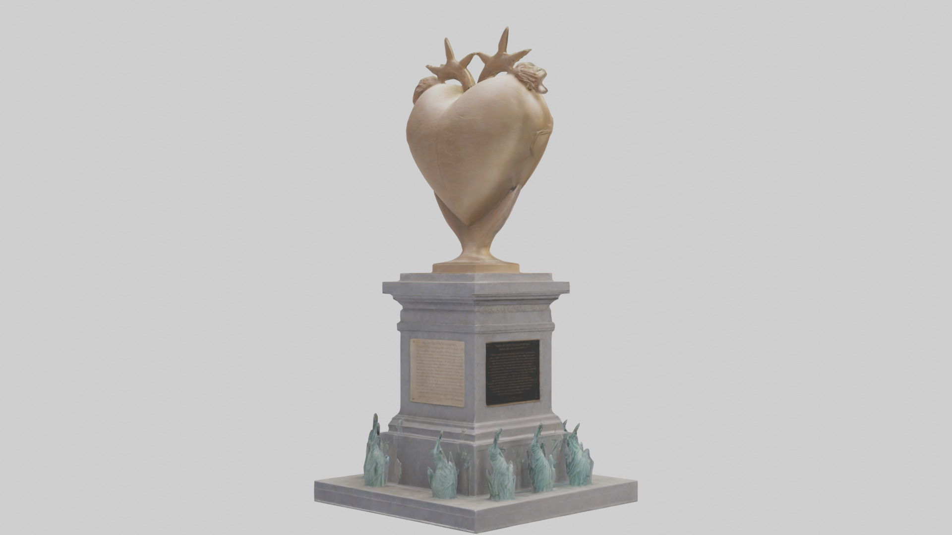 The Heart of Liberty monument model Low-poly 3D model_2
