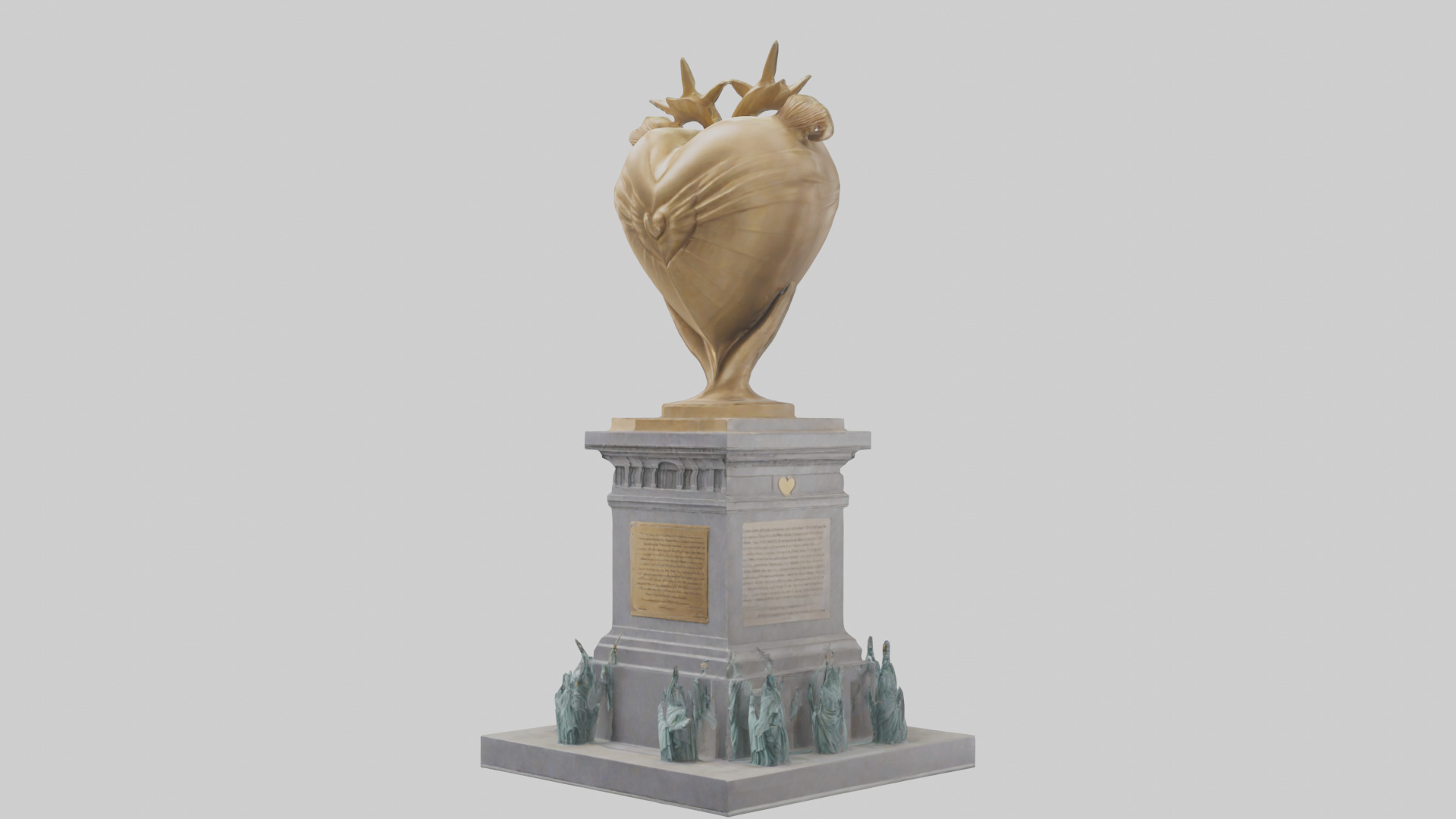 The Heart of Liberty monument model Low-poly 3D model_10