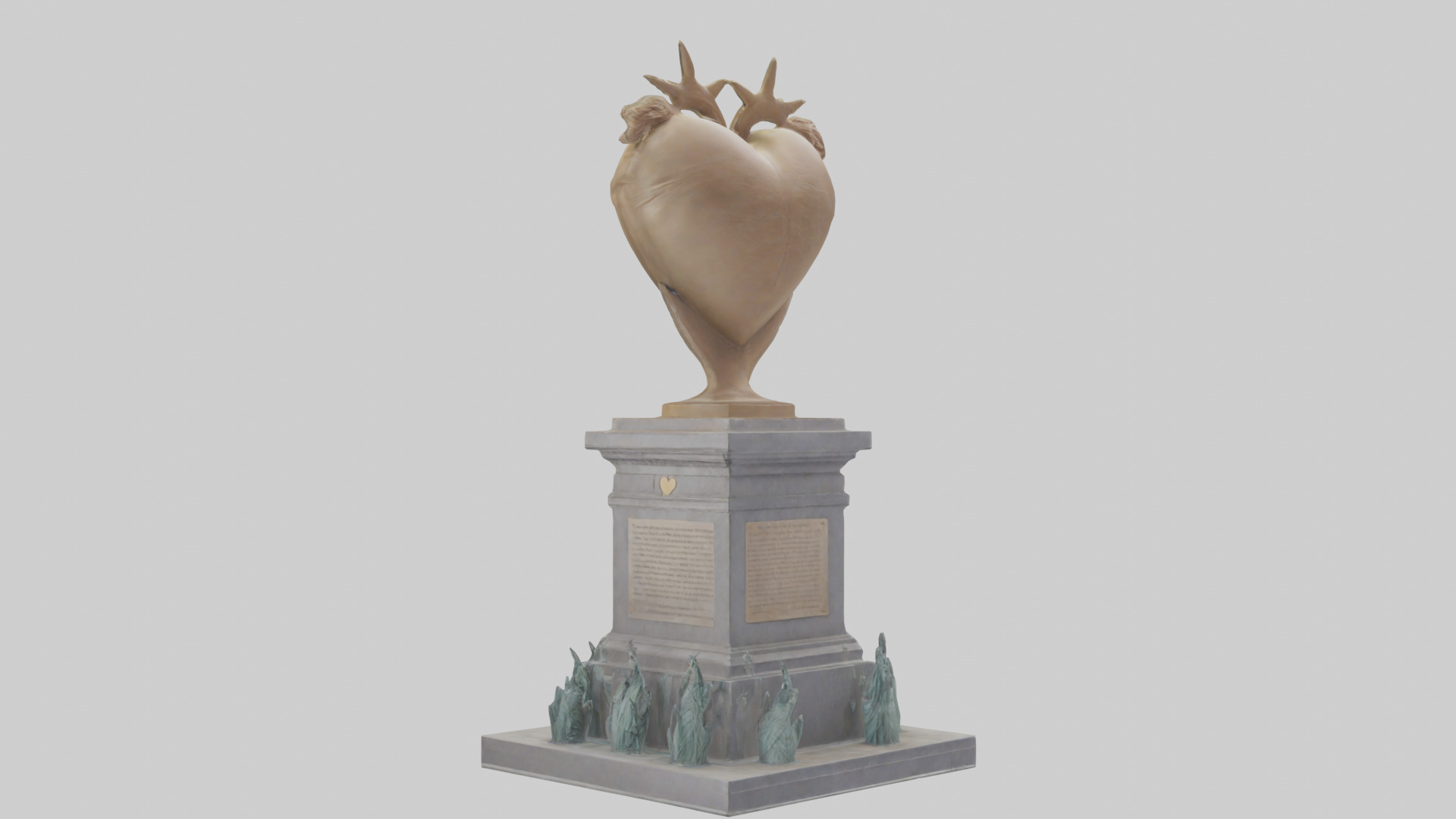 The Heart of Liberty monument model Low-poly 3D model_1