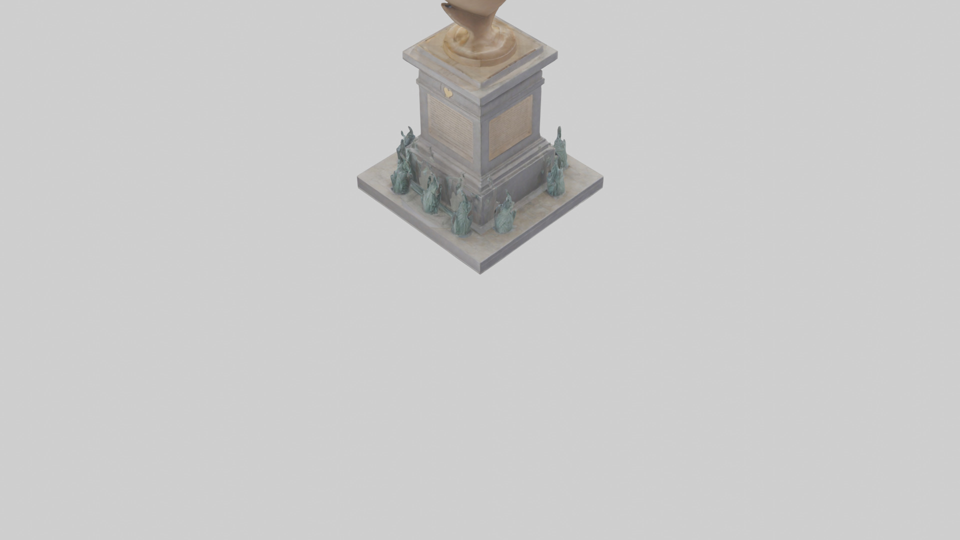 The Heart of Liberty monument model Low-poly 3D model_3