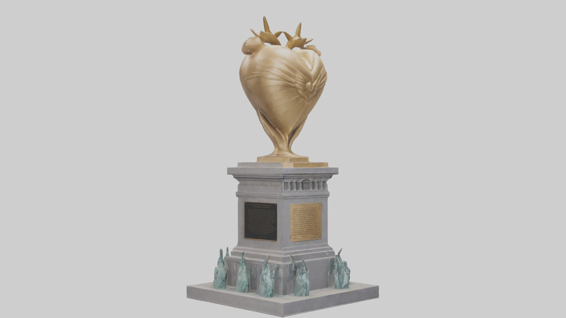 The Heart of Liberty monument model Low-poly 3D model_7