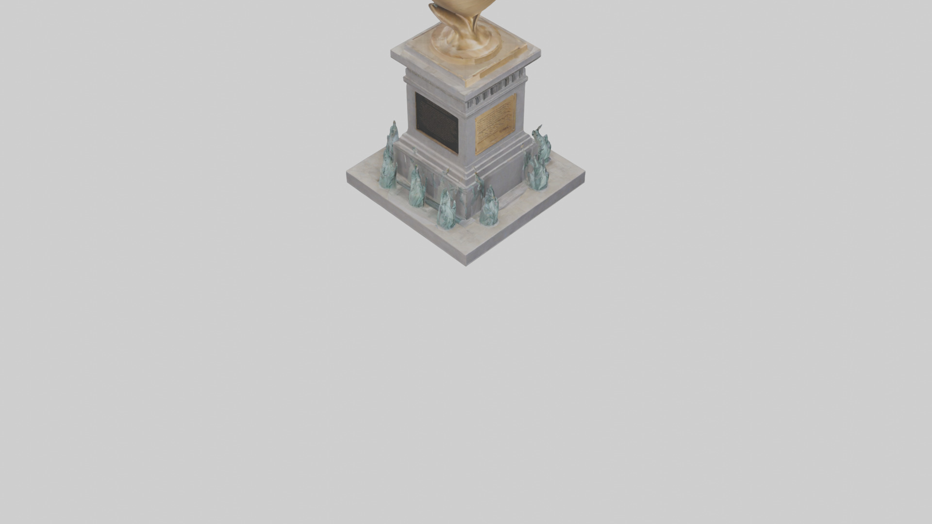 The Heart of Liberty monument model Low-poly 3D model_6