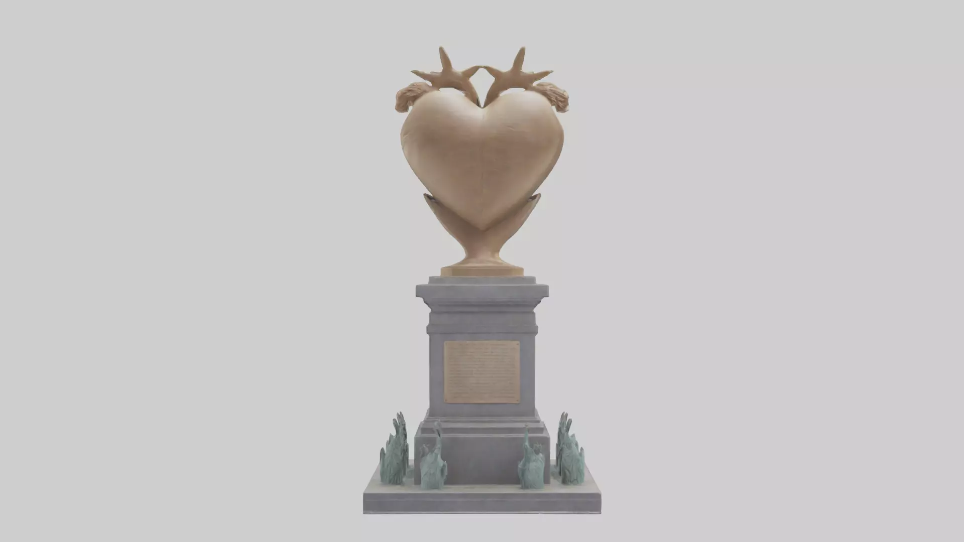 The Heart of Liberty monument model Low-poly 3D model_0