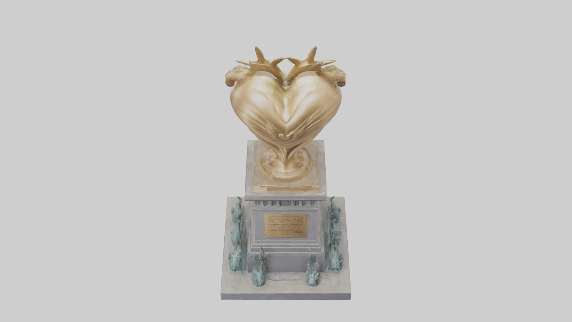 The Heart of Liberty monument model Low-poly 3D model_16