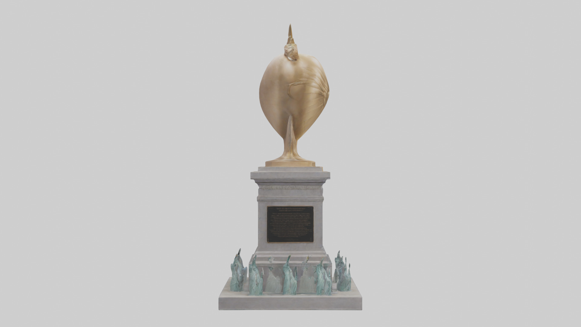 The Heart of Liberty monument model Low-poly 3D model_13