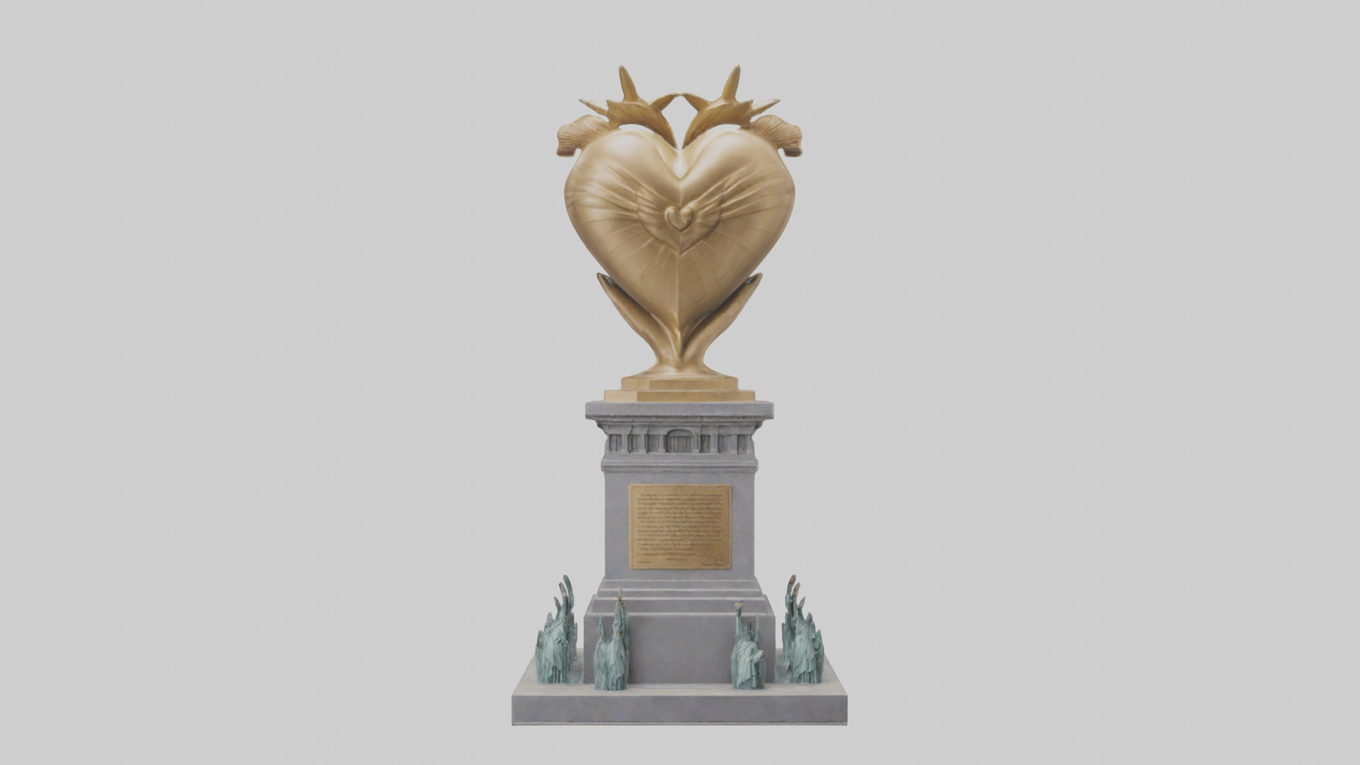 The Heart of Liberty monument model Low-poly 3D model_9