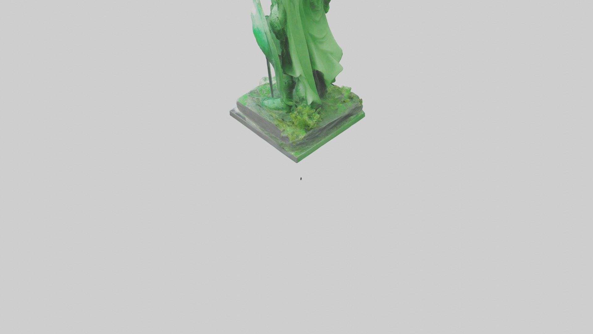 The Green Planet Protector Statue model Low-poly 3D model_3