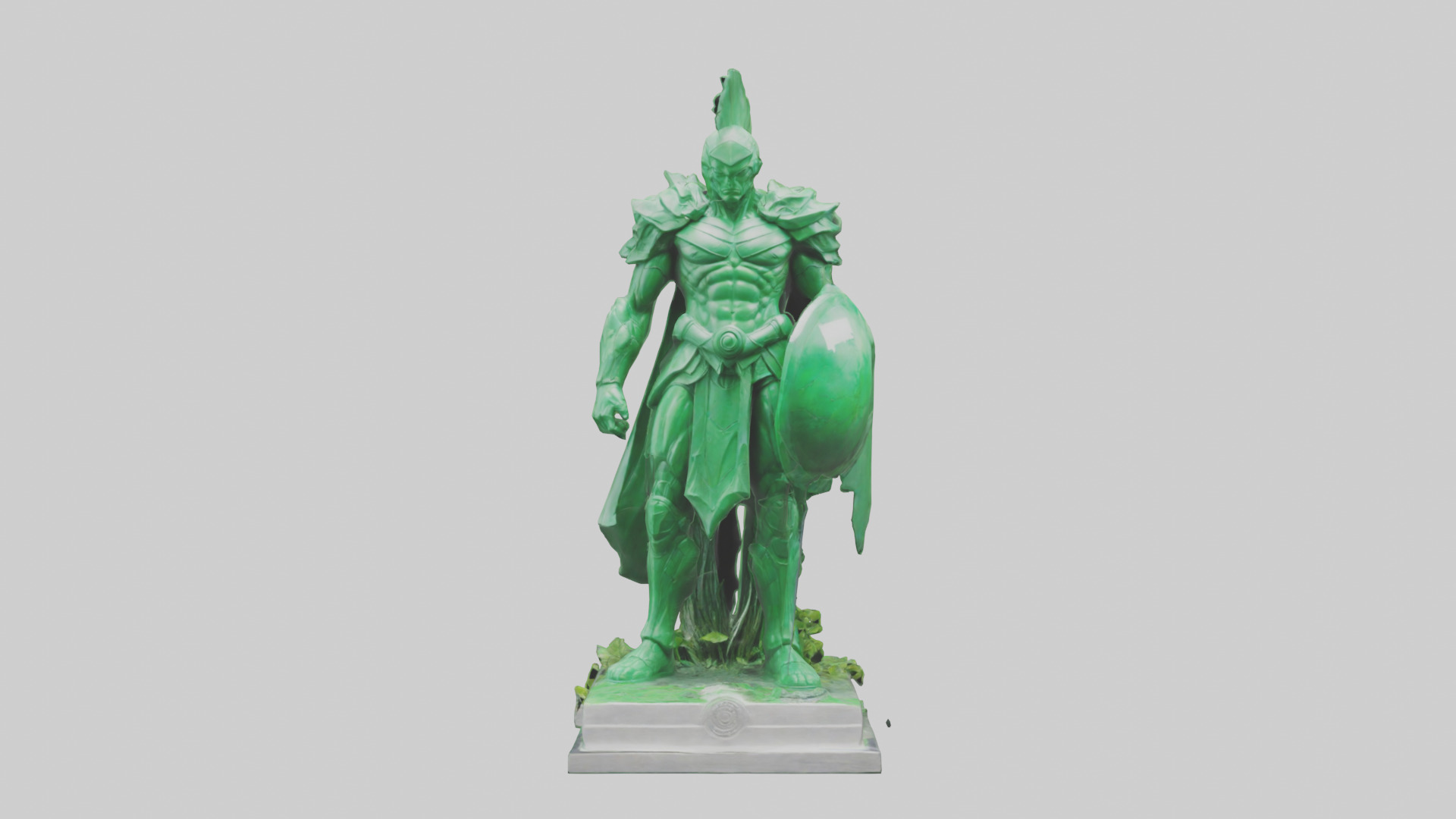 The Green Planet Protector Statue model Low-poly 3D model_9