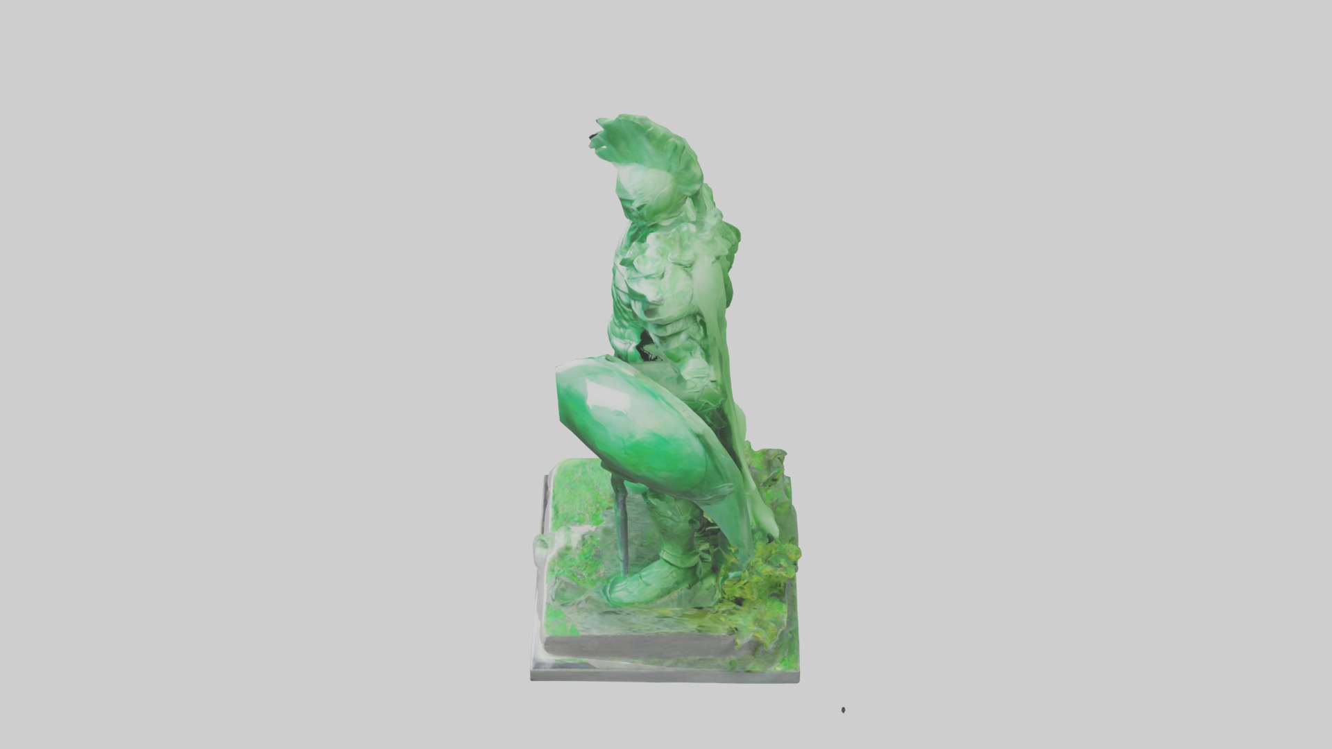 The Green Planet Protector Statue model Low-poly 3D model_17