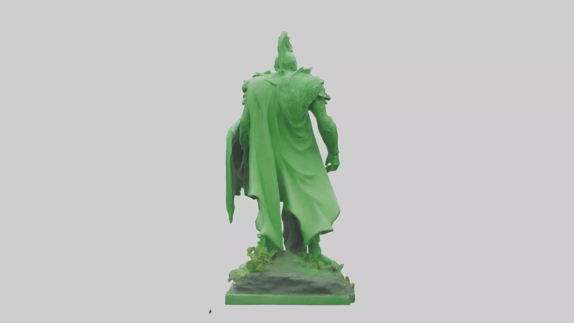 The Green Planet Protector Statue model Low-poly 3D model_0