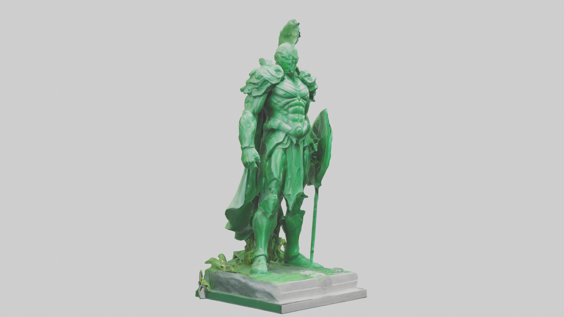 The Green Planet Protector Statue model Low-poly 3D model_7