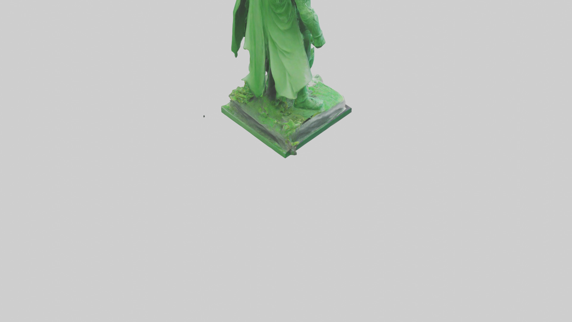 The Green Planet Protector Statue model Low-poly 3D model_4