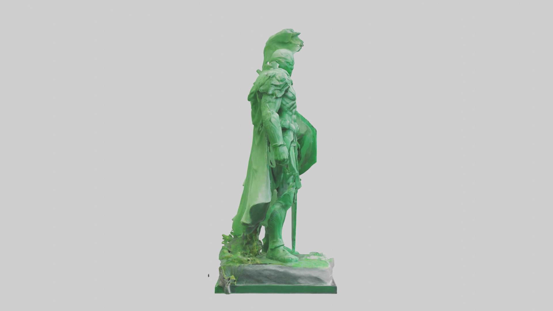 The Green Planet Protector Statue model Low-poly 3D model_13