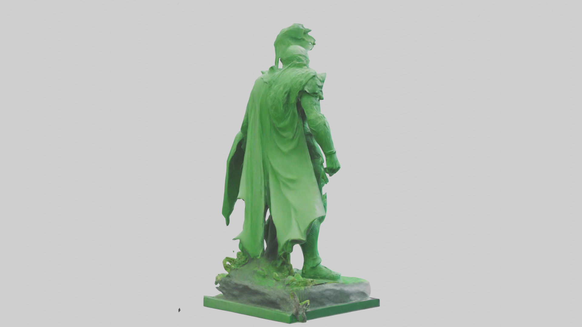 The Green Planet Protector Statue model Low-poly 3D model_2