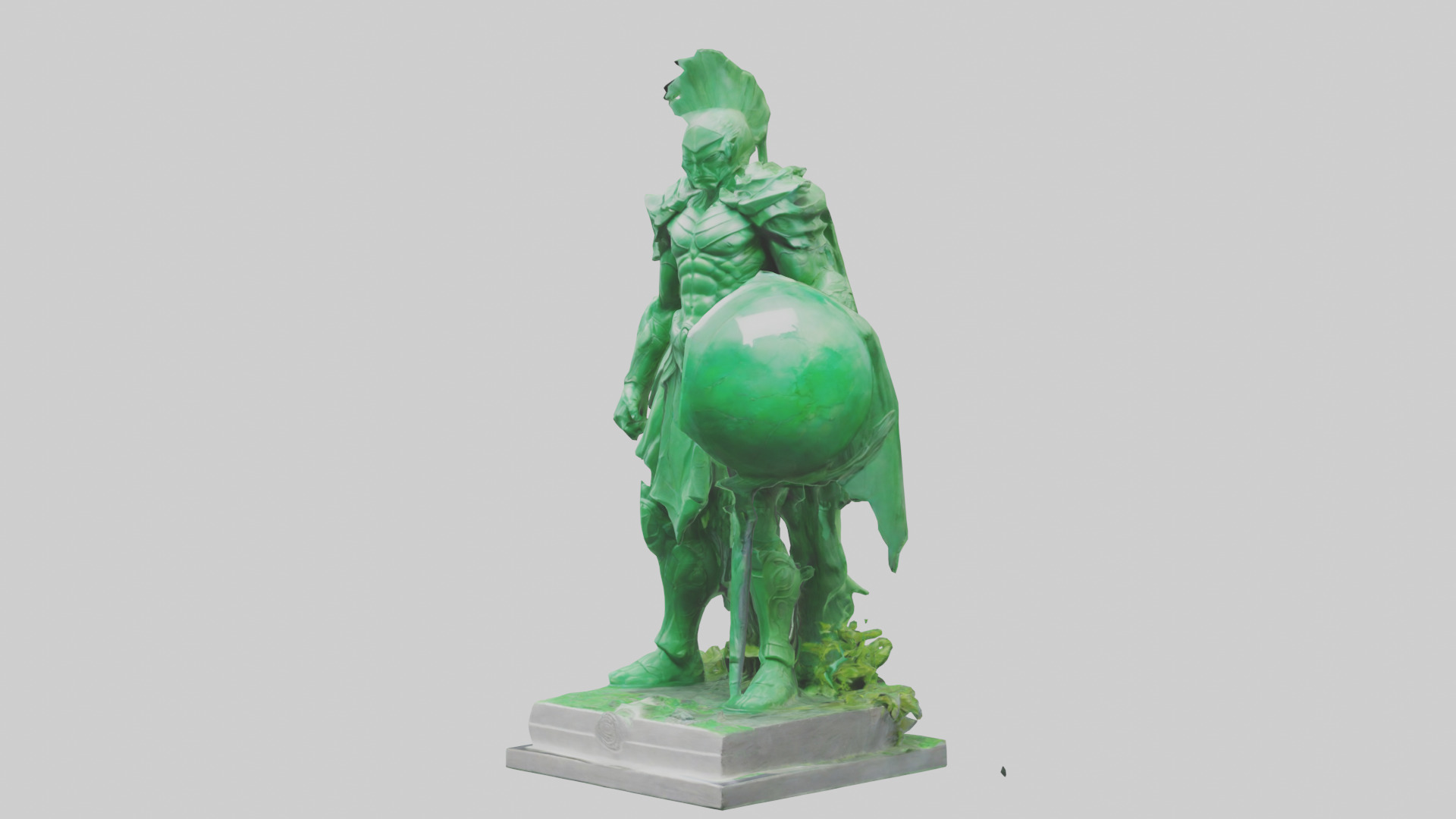 The Green Planet Protector Statue model Low-poly 3D model_10
