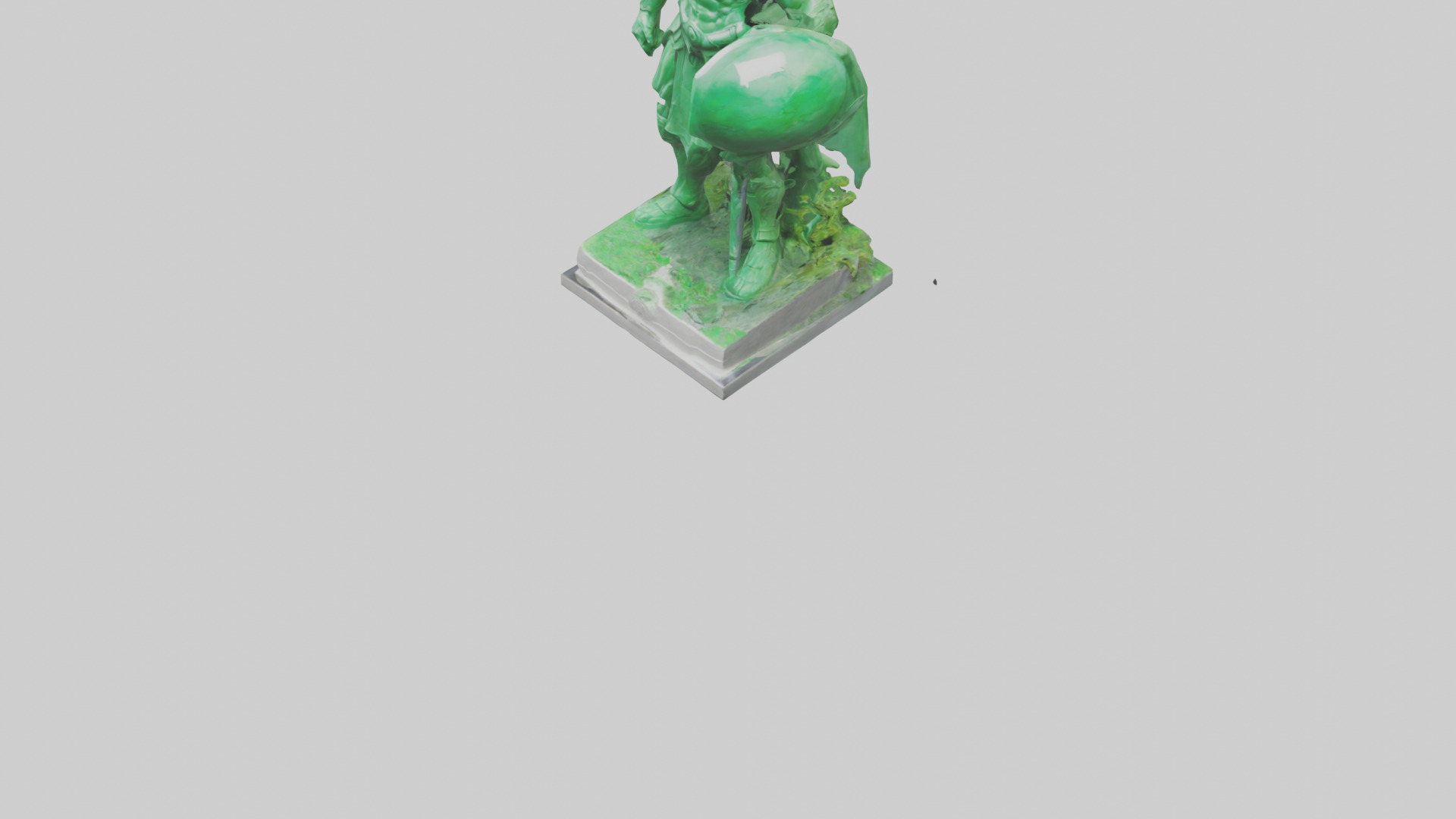 The Green Planet Protector Statue model Low-poly 3D model_5