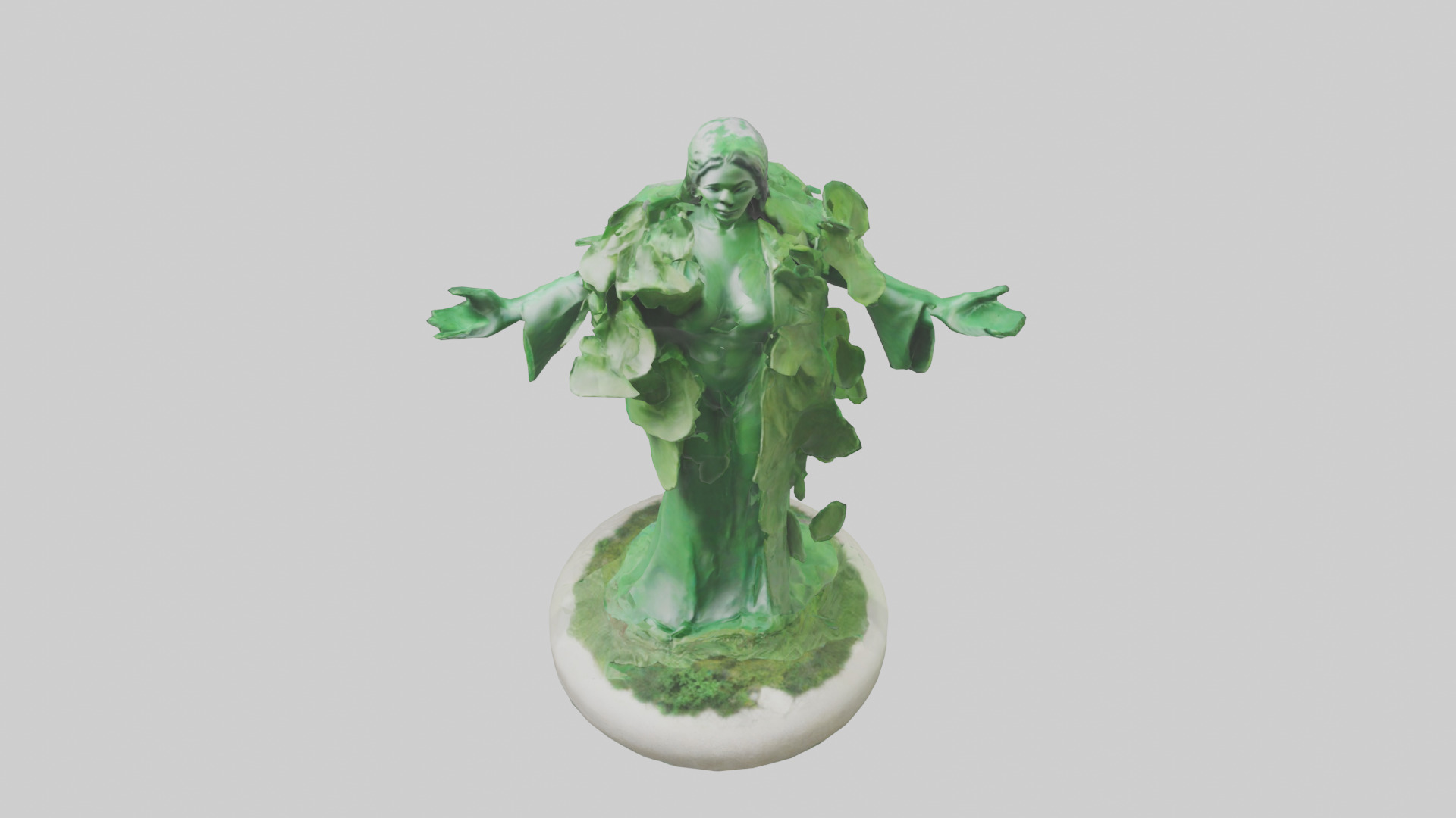 The Green Earth Movement Statue model Low-poly 3D model_16