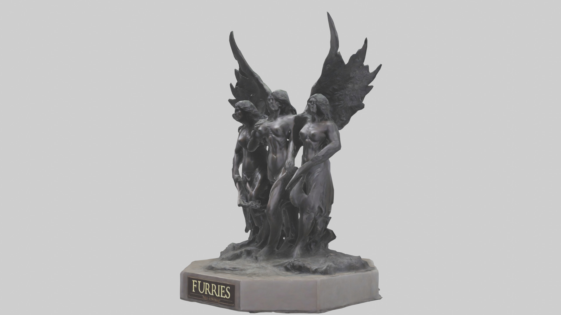 The Furies statue model Low-poly 3D model_10