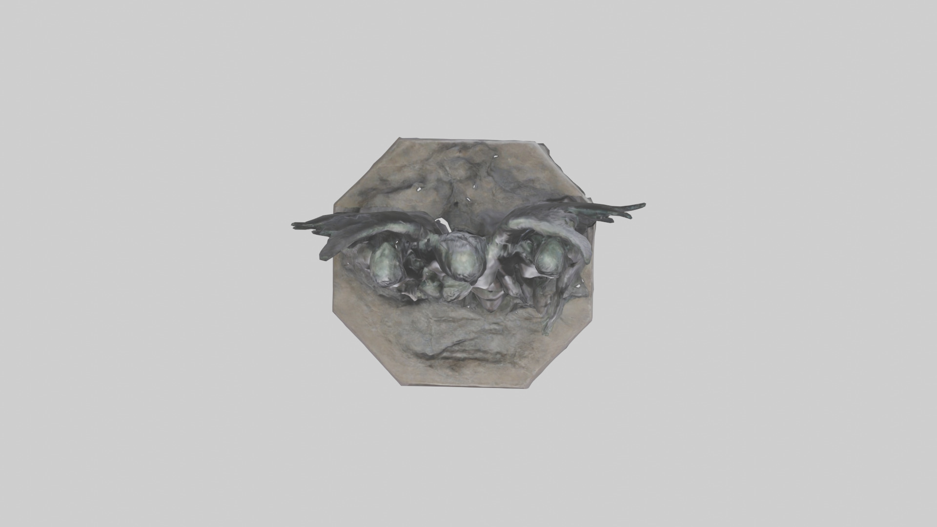 The Furies statue model Low-poly 3D model_14