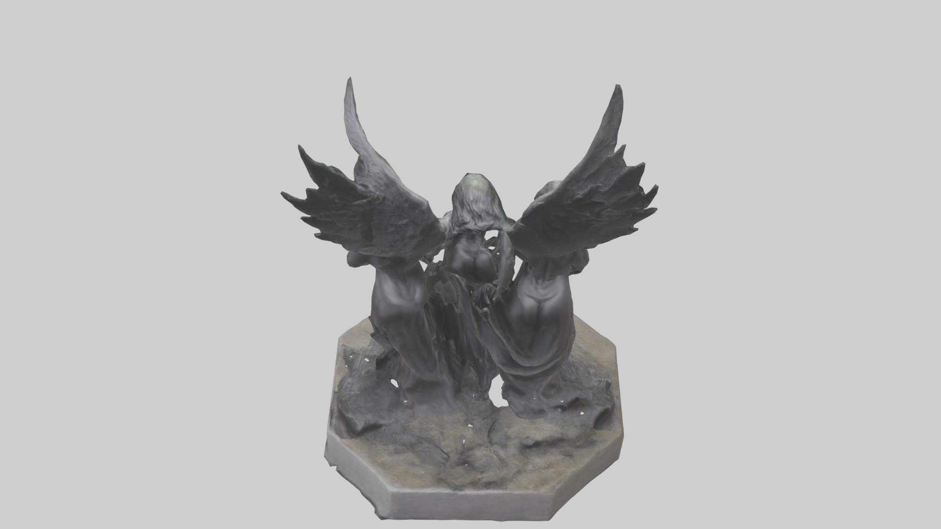 The Furies statue model Low-poly 3D model_15