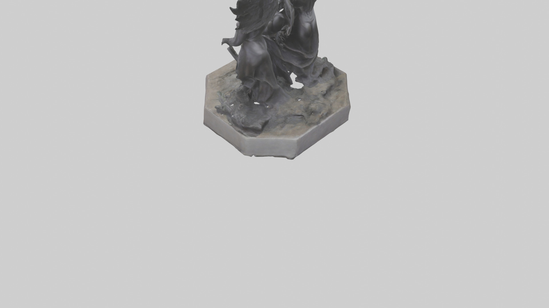 The Furies statue model Low-poly 3D model_3
