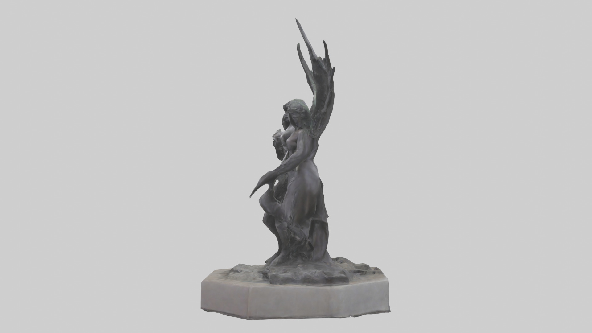 The Furies statue model Low-poly 3D model_12