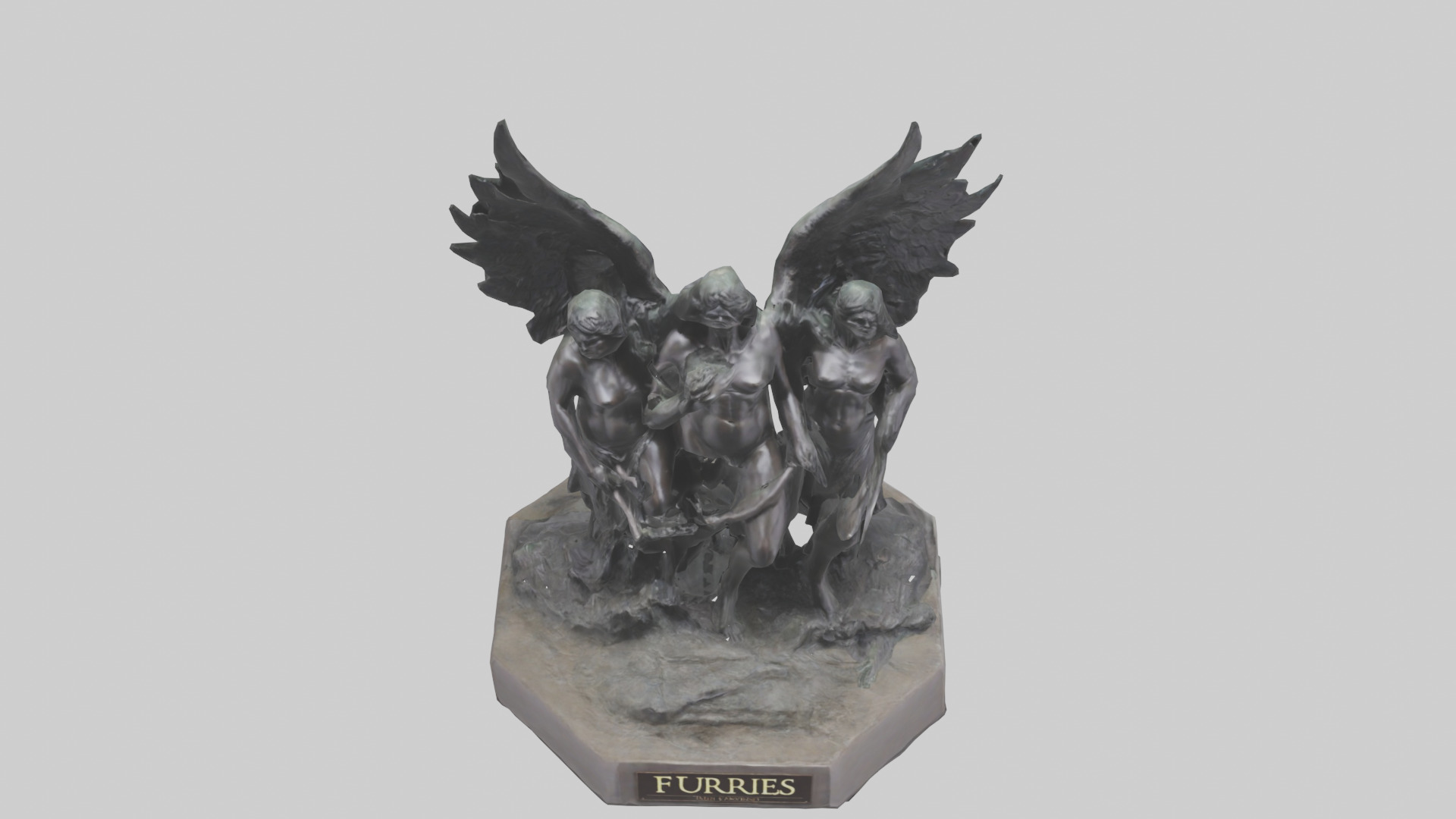 The Furies statue model Low-poly 3D model_16