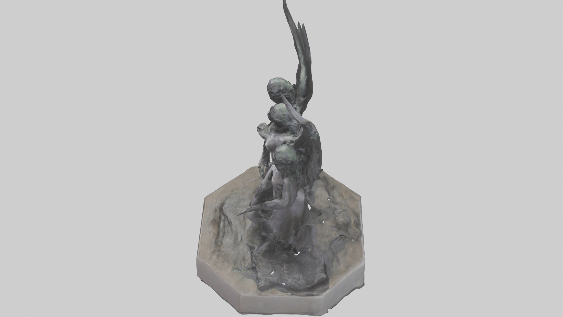 The Furies statue model Low-poly 3D model_17