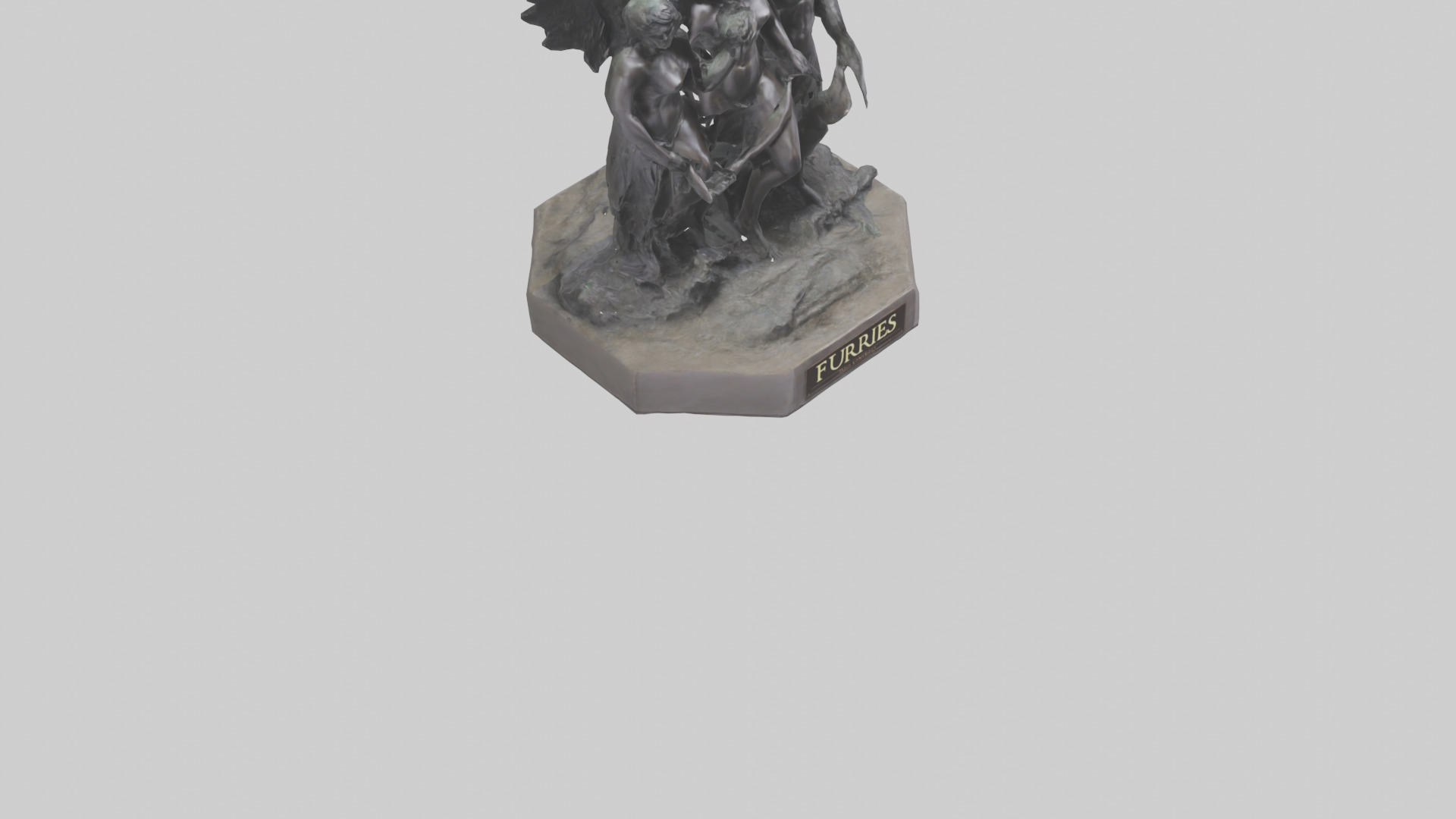 The Furies statue model Low-poly 3D model_6
