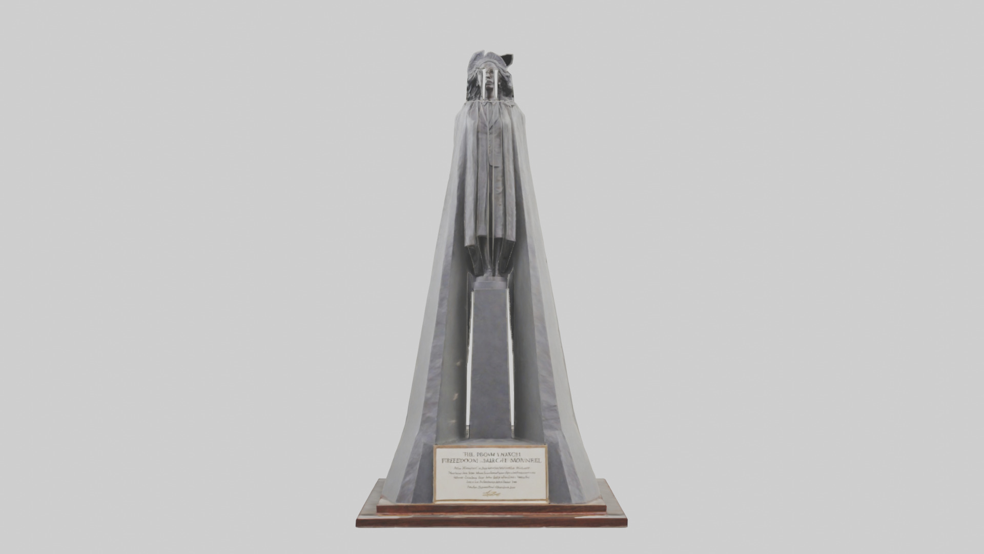 The Freedom March monument model Low-poly 3D model_9