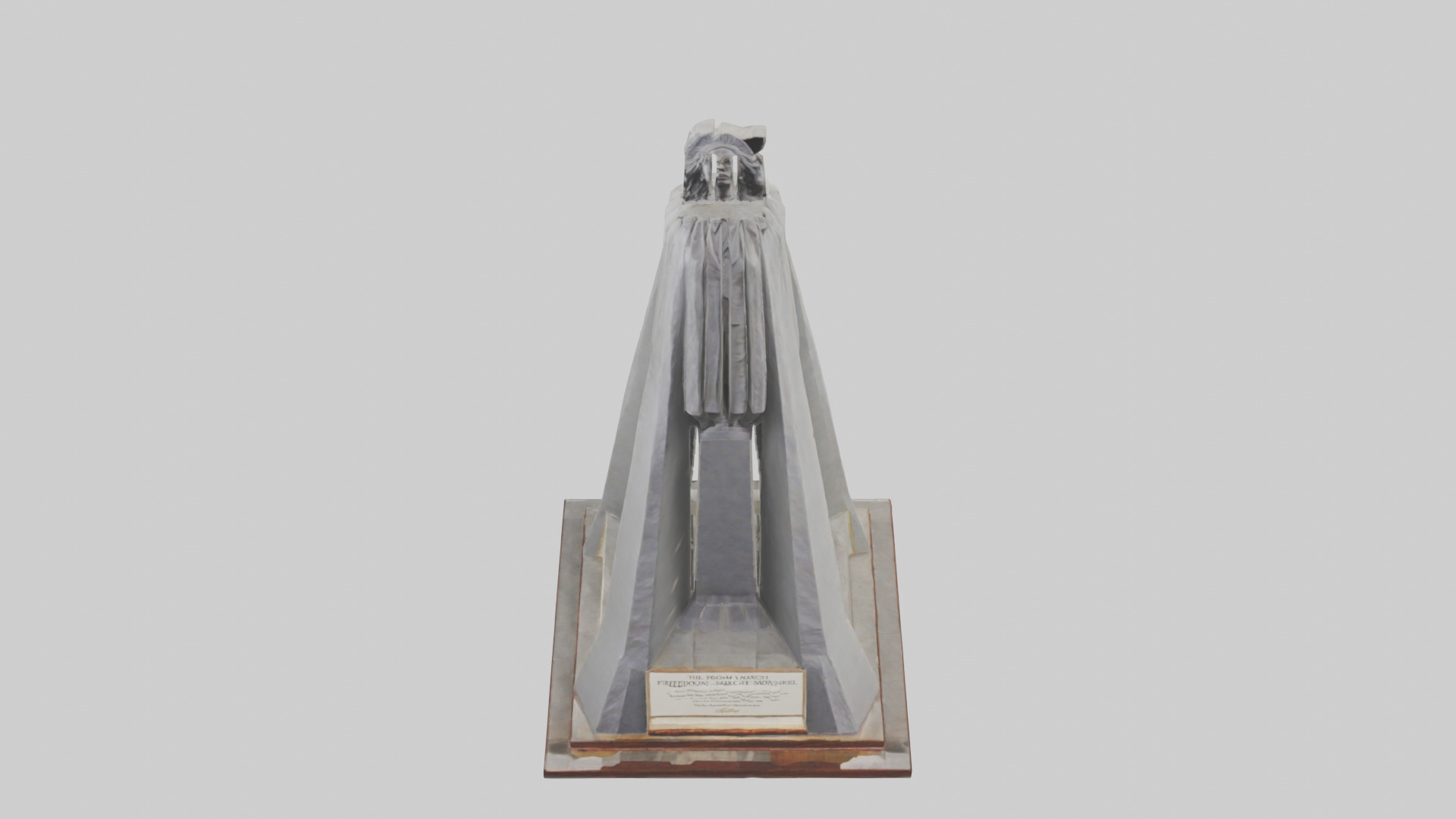 The Freedom March monument model Low-poly 3D model_16